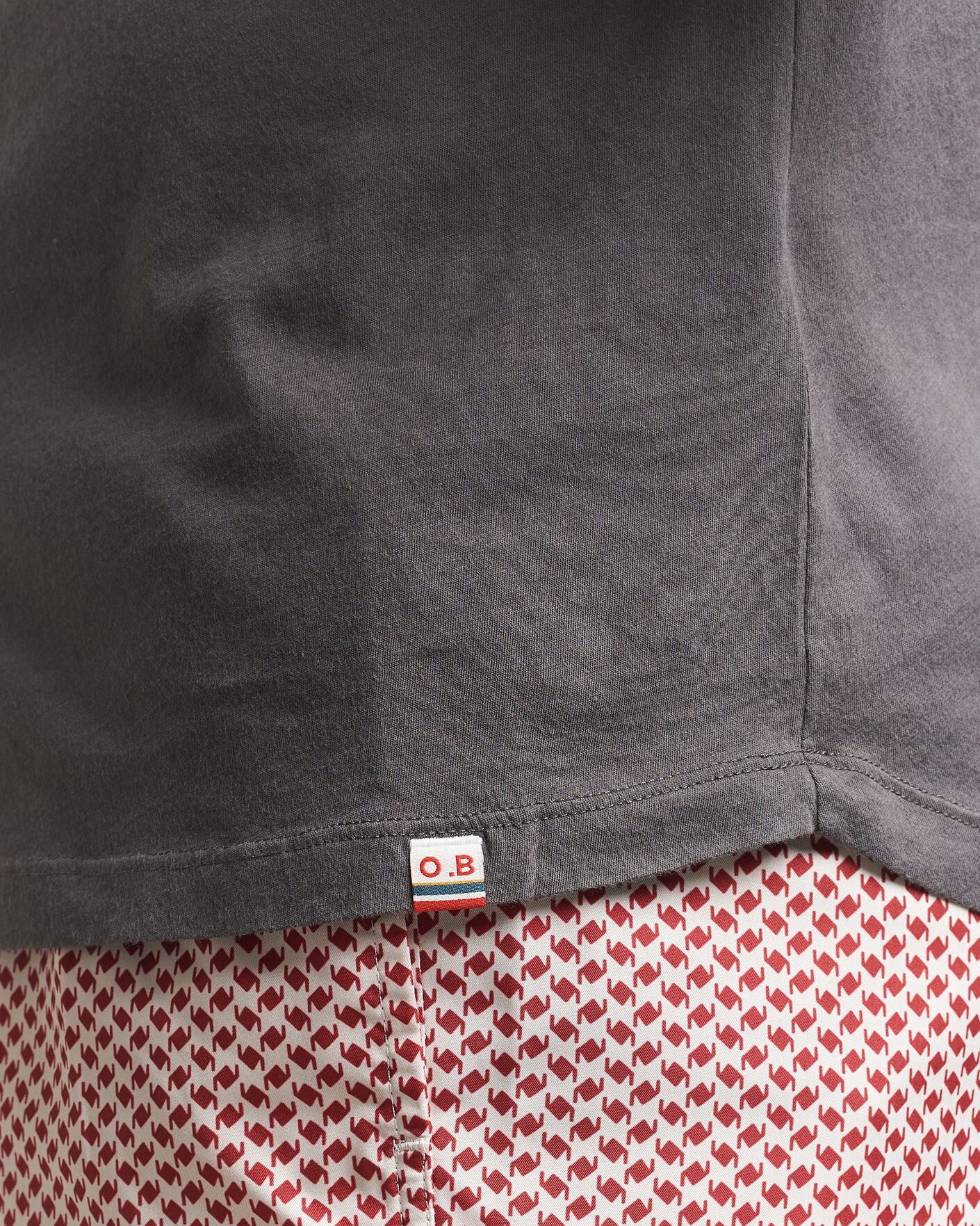 Uomini | T-shirt | Orlebar Brown | OB Crew T-Shirt Elephant Grey