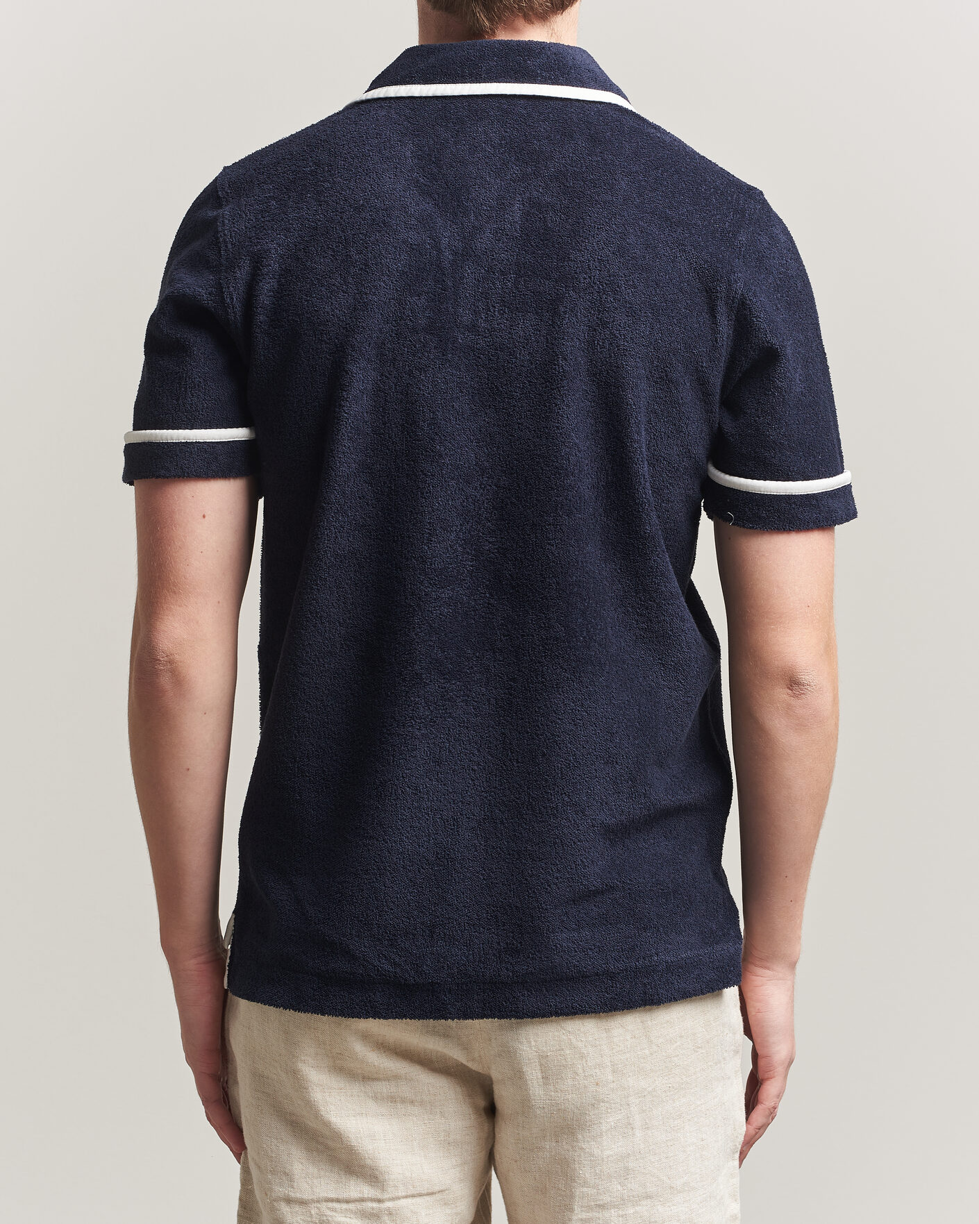 Uomini | Polo | Orlebar Brown | Ellery Towelling Polo Night Iris