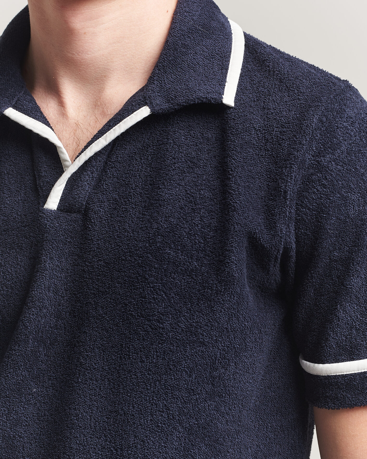 Uomini | Polo | Orlebar Brown | Ellery Towelling Polo Night Iris