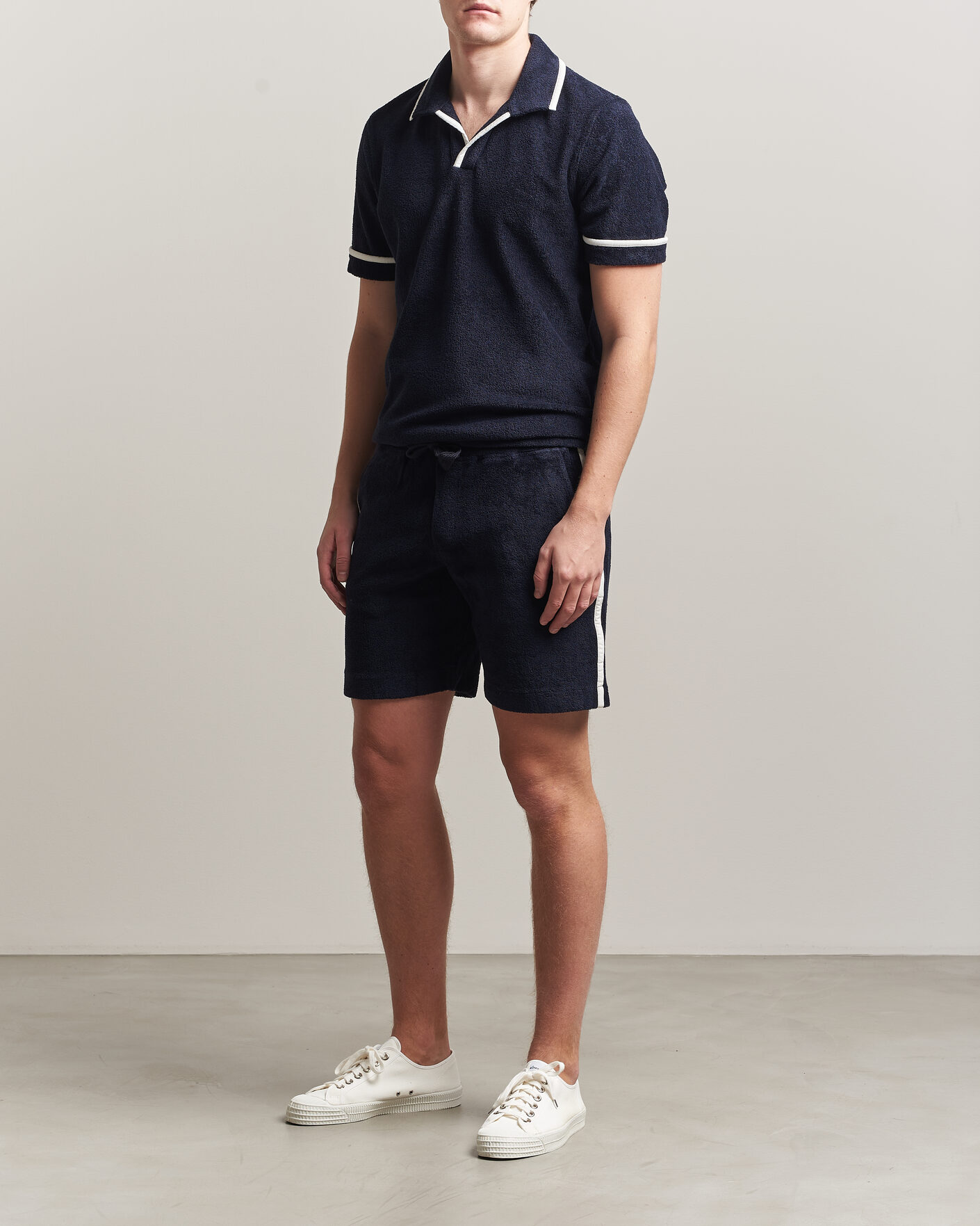 Uomini | Pantaloncini | Orlebar Brown | Trevone Towelling Shorts Night Iris