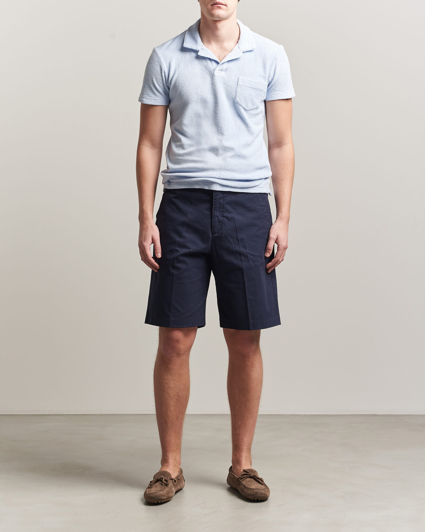Uomini | Pantaloncini | Orlebar Brown | Laurent Cotton Shorts Night Iris