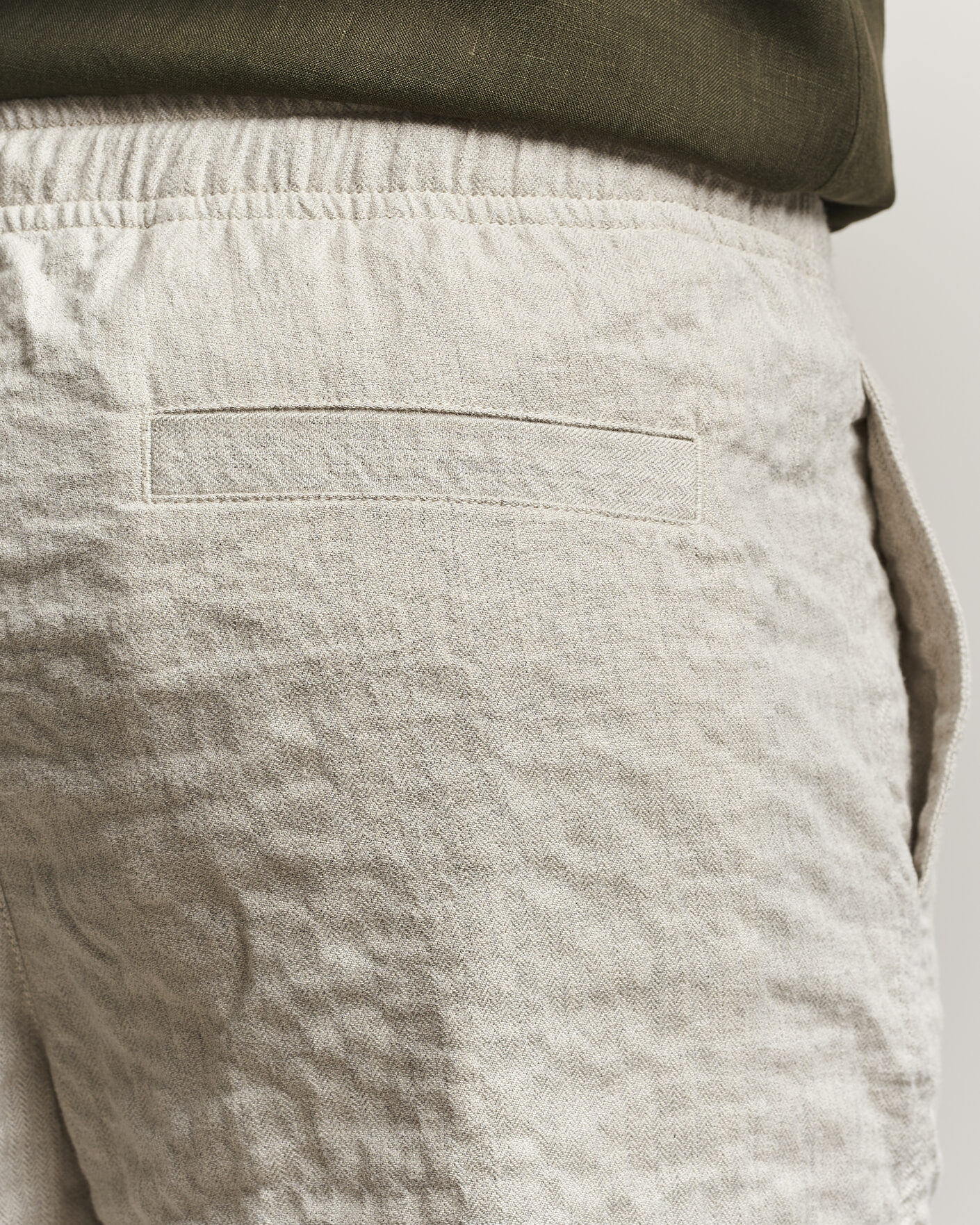 Uomini | Pantaloncini | Orlebar Brown | Alex Sereno Herringbone Shorts Light Dijon