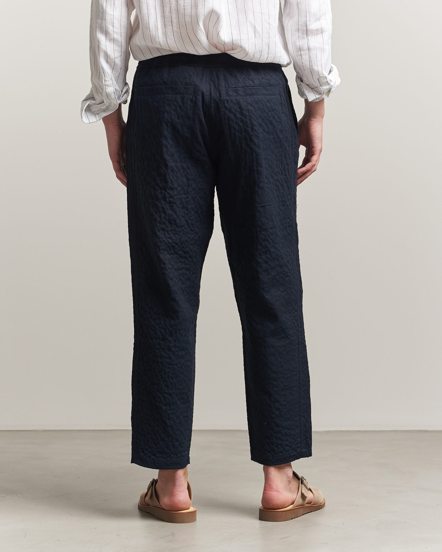 Uomini | Pantaloni | Orlebar Brown | Sonoran Sereno Herringbone Trousers Night Iris
