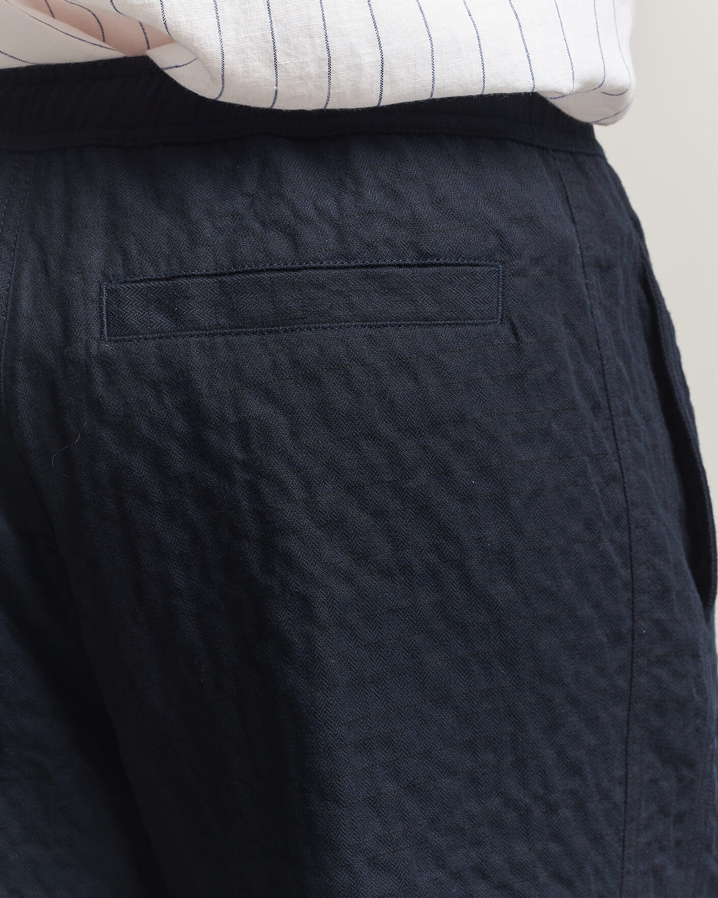 Uomini | Pantaloni | Orlebar Brown | Sonoran Sereno Herringbone Trousers Night Iris