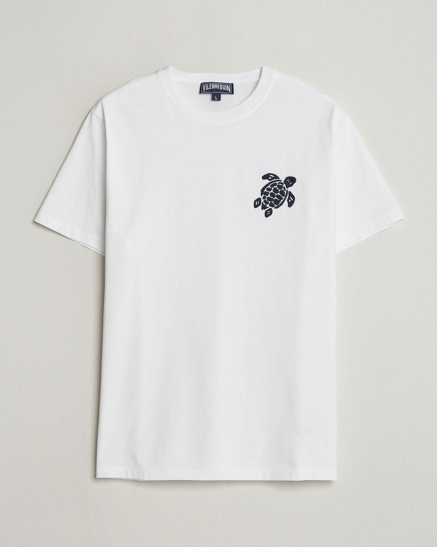 Uomini | T-shirt | Vilebrequin | Embroidered Crew Neck T-Shirt Blanc