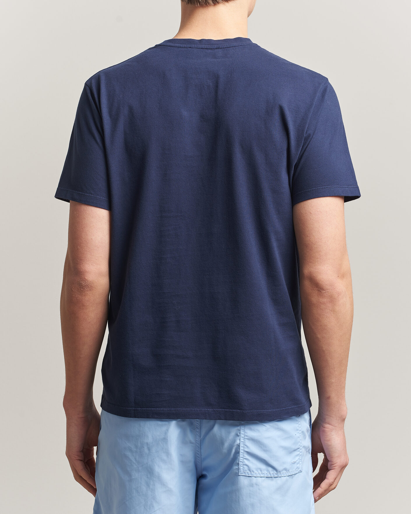 Uomini | T-shirt | Vilebrequin | Embroidered Crew Neck T-Shirt Bleu Marine