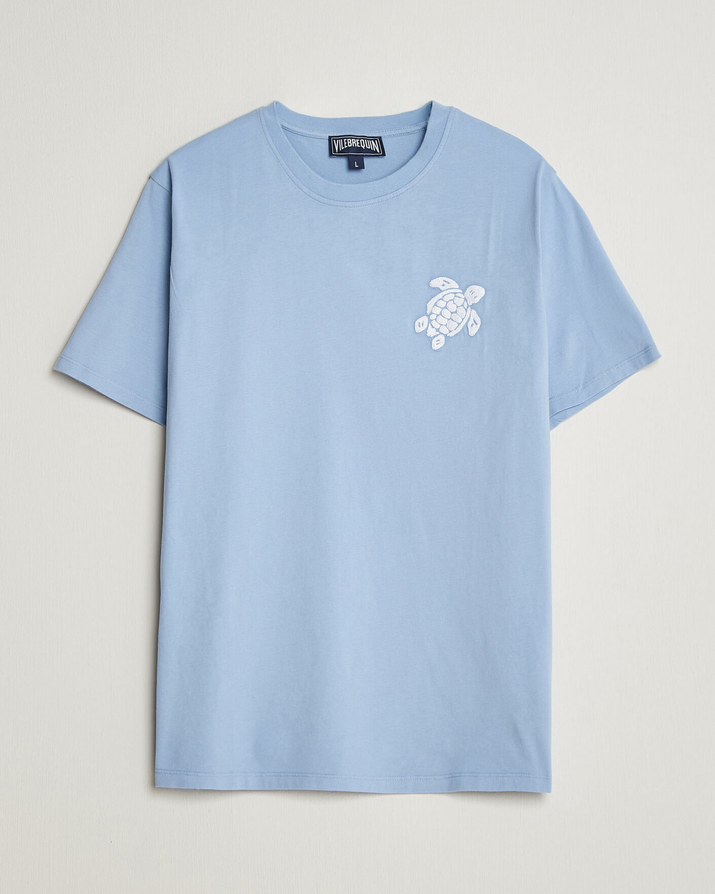 Uomini | T-shirt | Vilebrequin | Printed Crew Neck T-Shirt Cloudy Blue