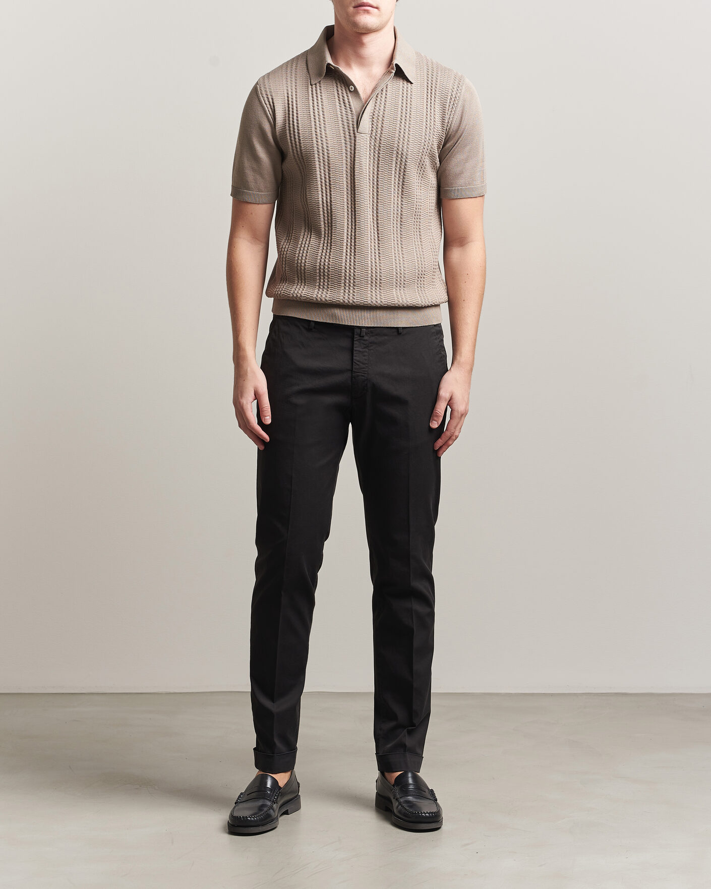 Uomini | Pantaloni | Briglia 1949 | Slim Fit Cotton Chinos Black