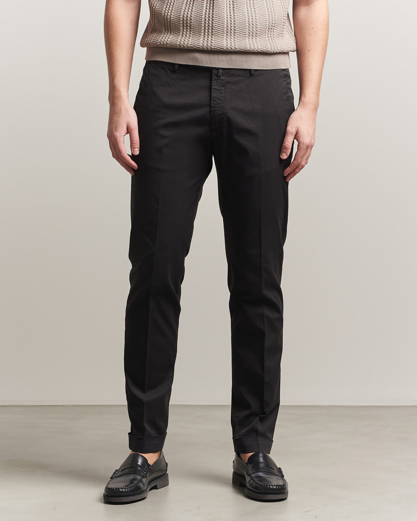 Uomini | Pantaloni | Briglia 1949 | Slim Fit Cotton Chinos Black