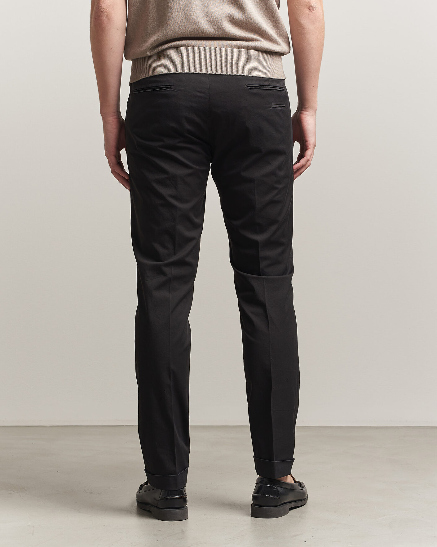 Uomini | Pantaloni | Briglia 1949 | Slim Fit Cotton Chinos Black