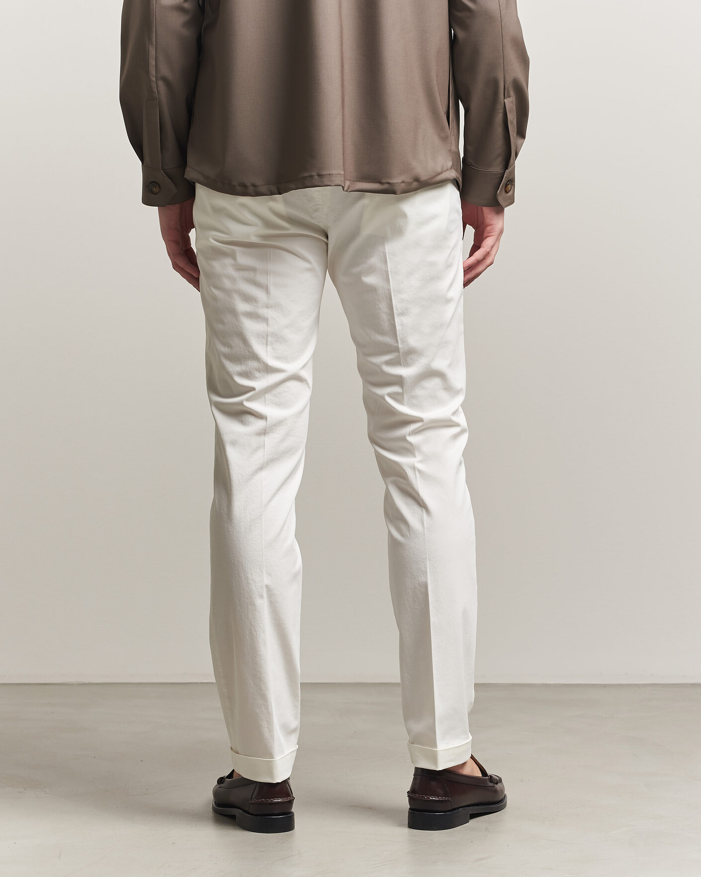 Uomini | Pantaloni | Briglia 1949 | Slim Fit Cotton Chinos White