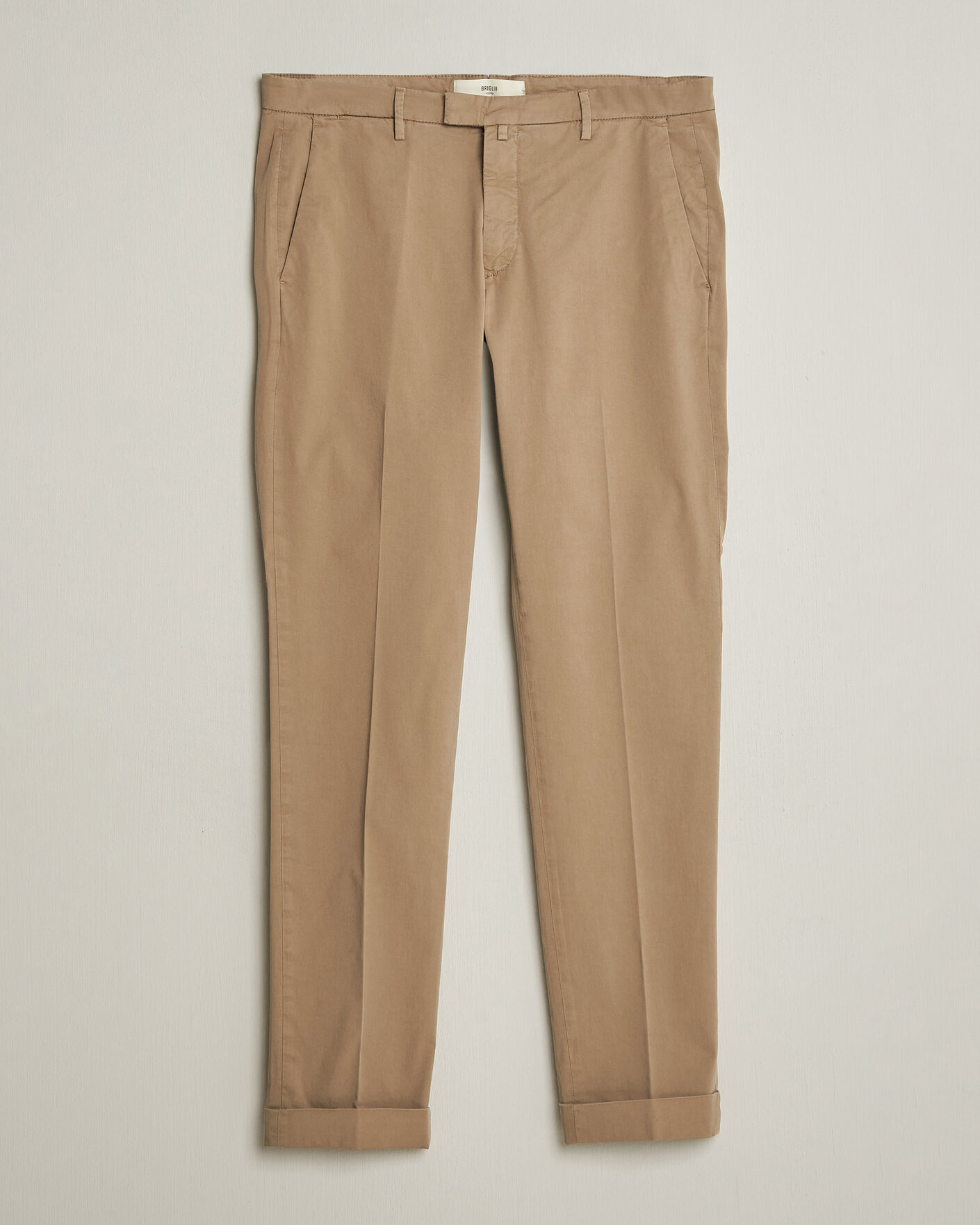 Uomini | Pantaloni | Briglia 1949 | Slim Fit Cotton Chinos Taupe