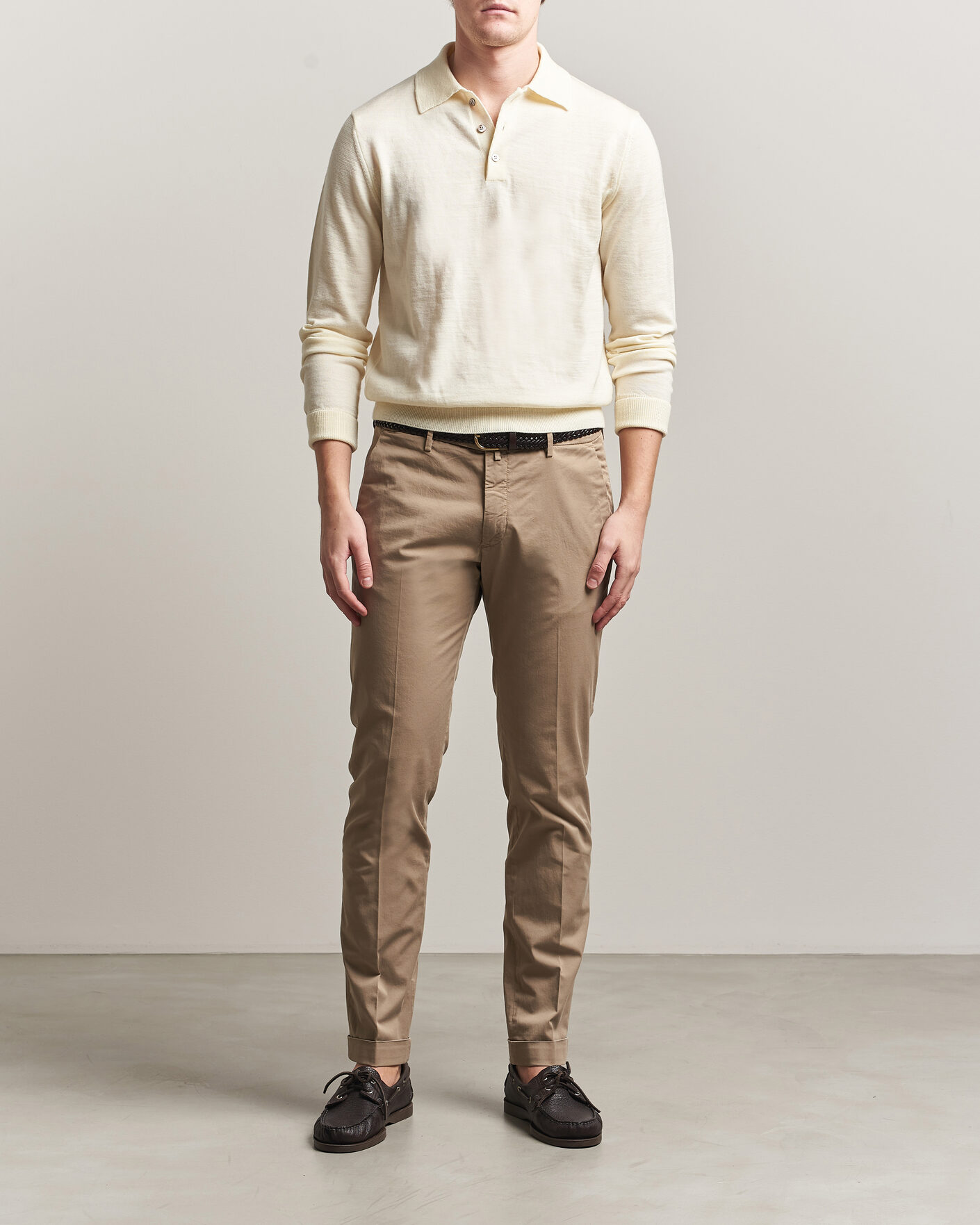 Uomini | Pantaloni | Briglia 1949 | Slim Fit Cotton Chinos Taupe