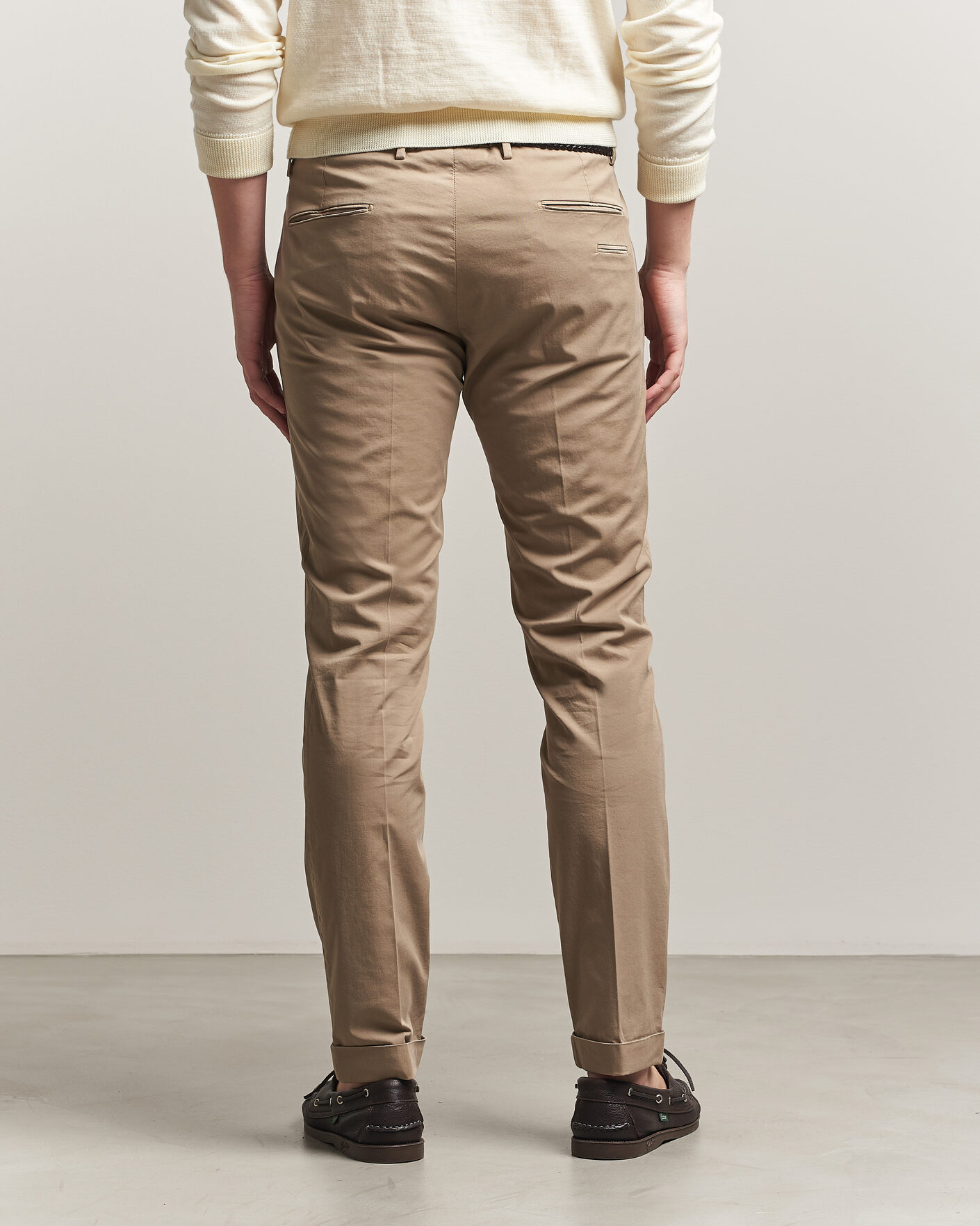 Uomini | Pantaloni | Briglia 1949 | Slim Fit Cotton Chinos Taupe