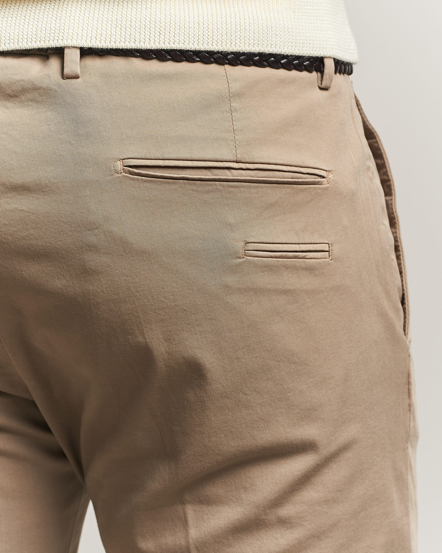 Uomini | Pantaloni | Briglia 1949 | Slim Fit Cotton Chinos Taupe