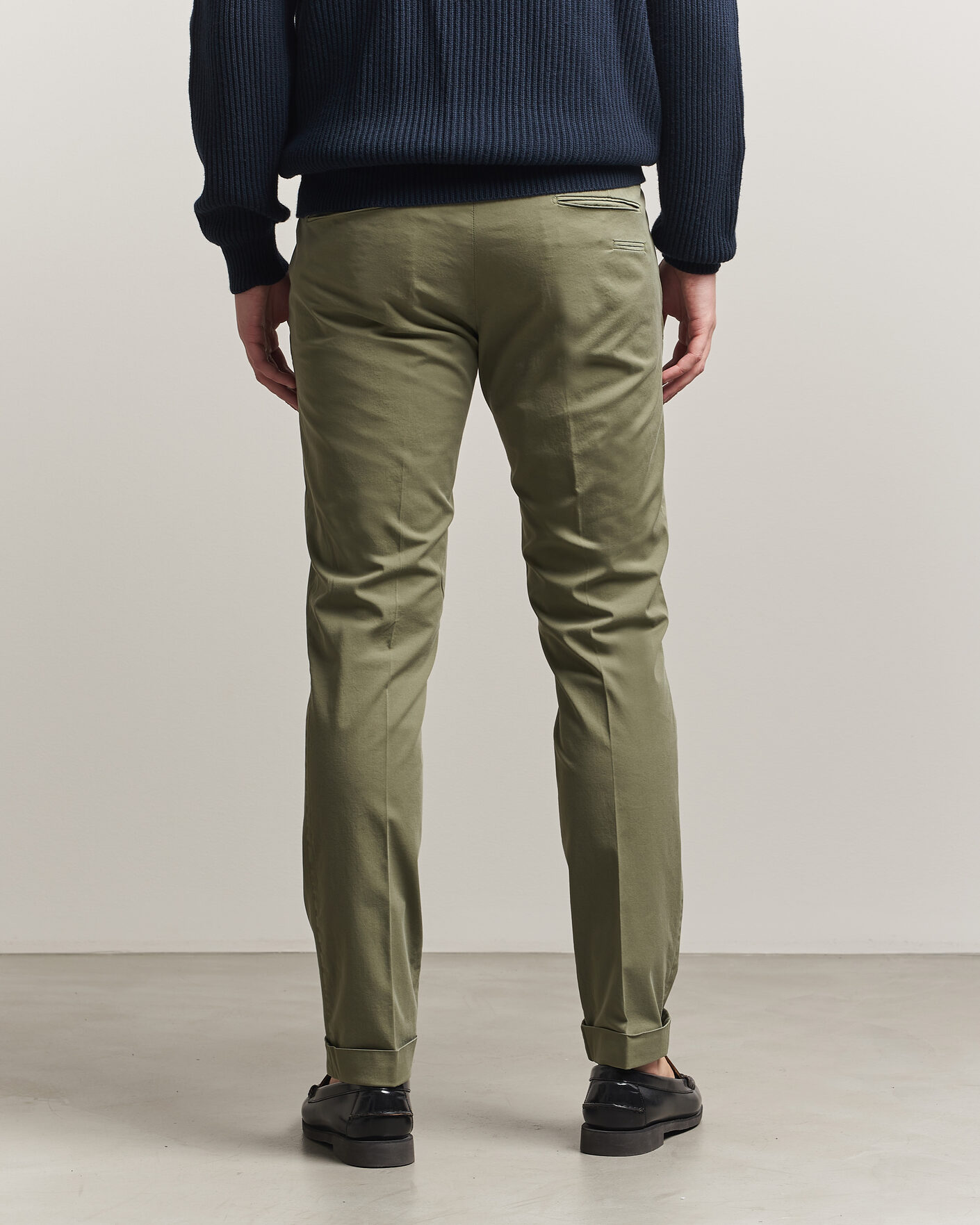 Uomini | Pantaloni | Briglia 1949 | Slim Fit Cotton Chinos Olive