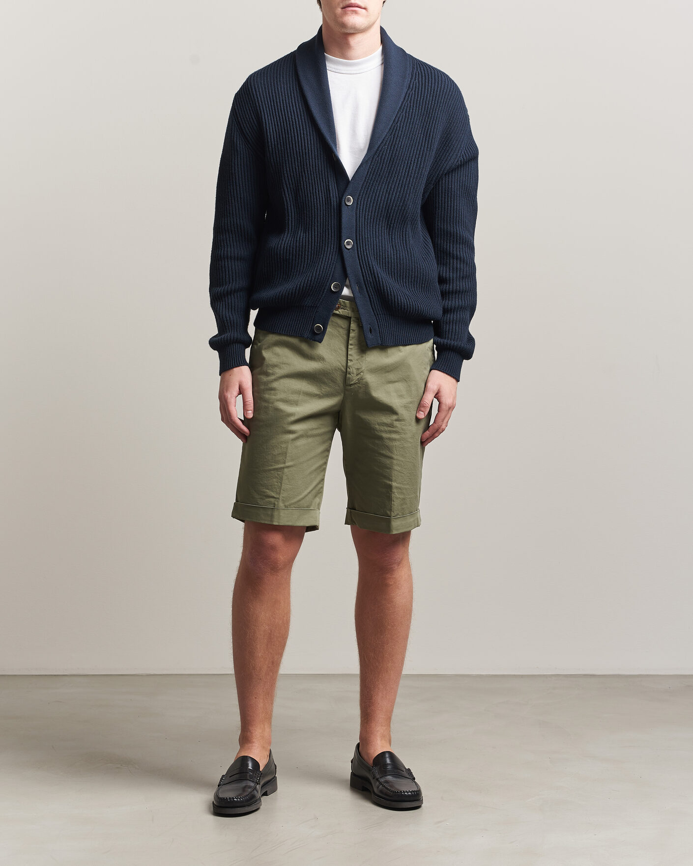 Uomini | Pantaloncini | Briglia 1949 | Cotton Stretch Shorts Olive