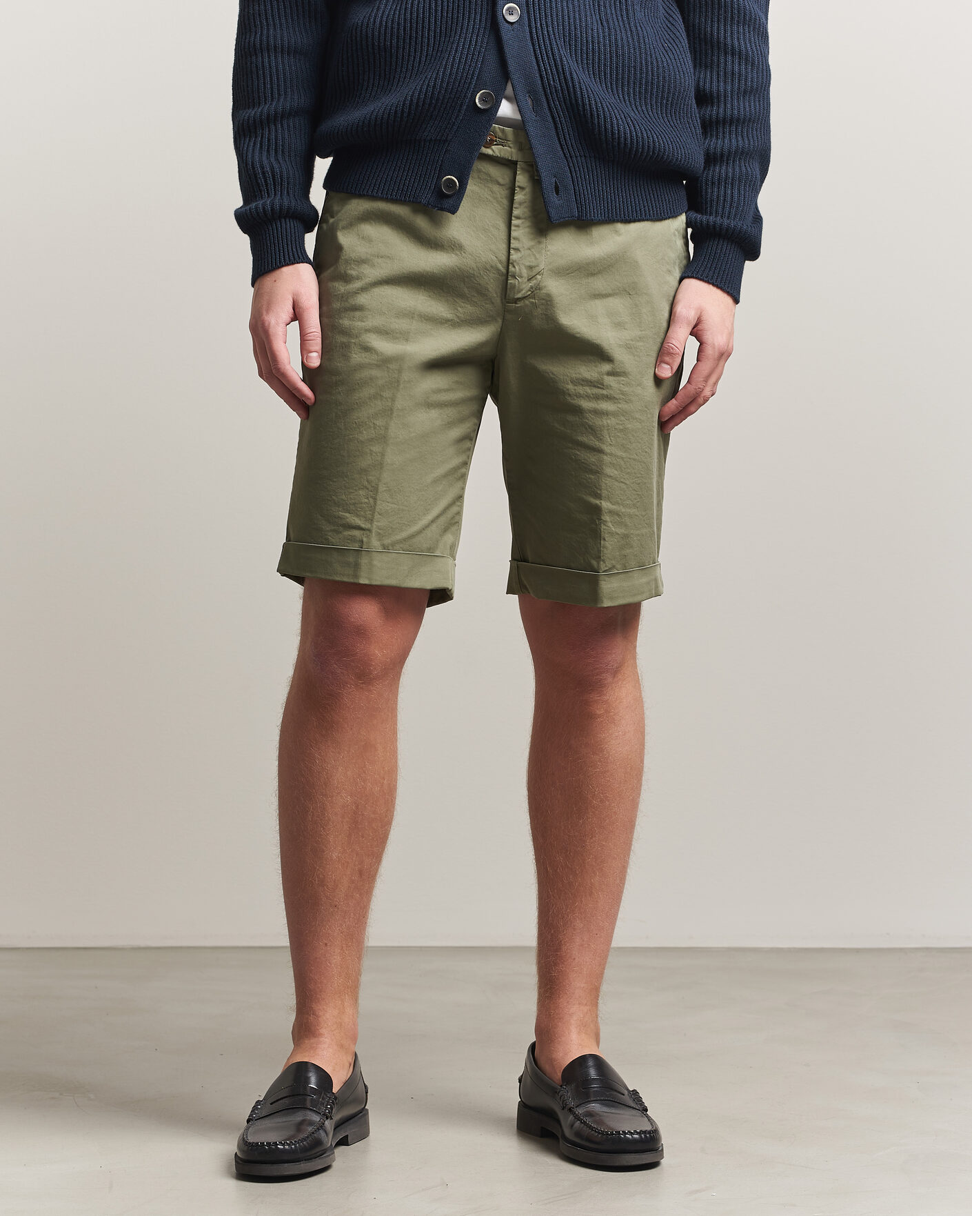 Uomini | Pantaloncini | Briglia 1949 | Cotton Stretch Shorts Olive