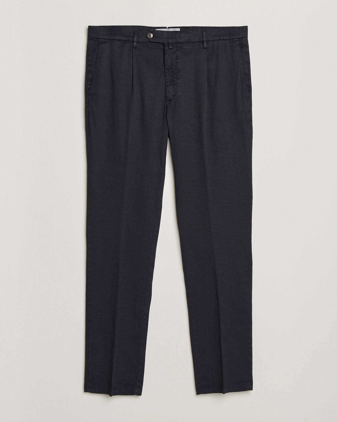 Uomini | Pantaloni | Briglia 1949 | Pleated Linen Trousers Navy