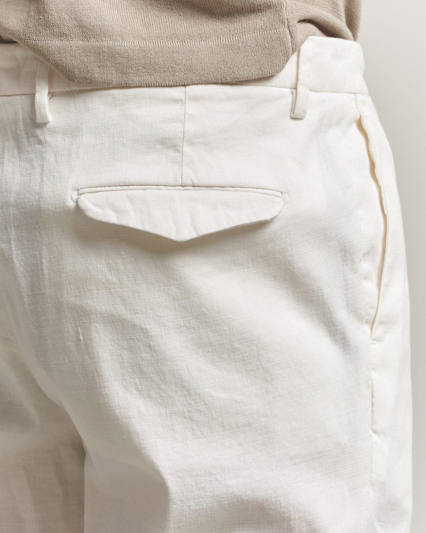 Uomini | Pantaloni | Briglia 1949 | Pleated Linen Trousers Cream