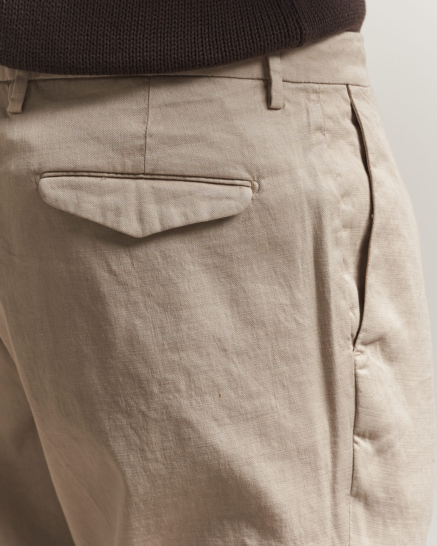 Uomini | Pantaloni | Briglia 1949 | Pleated Linen Trousers Beige