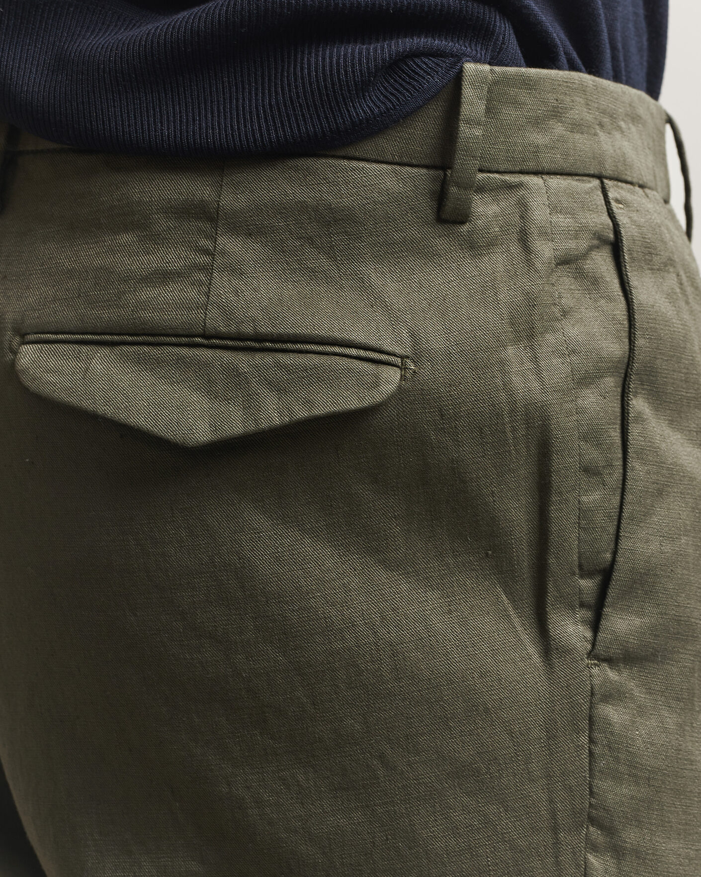 Uomini | Pantaloni | Briglia 1949 | Pleated Linen Trousers Olive