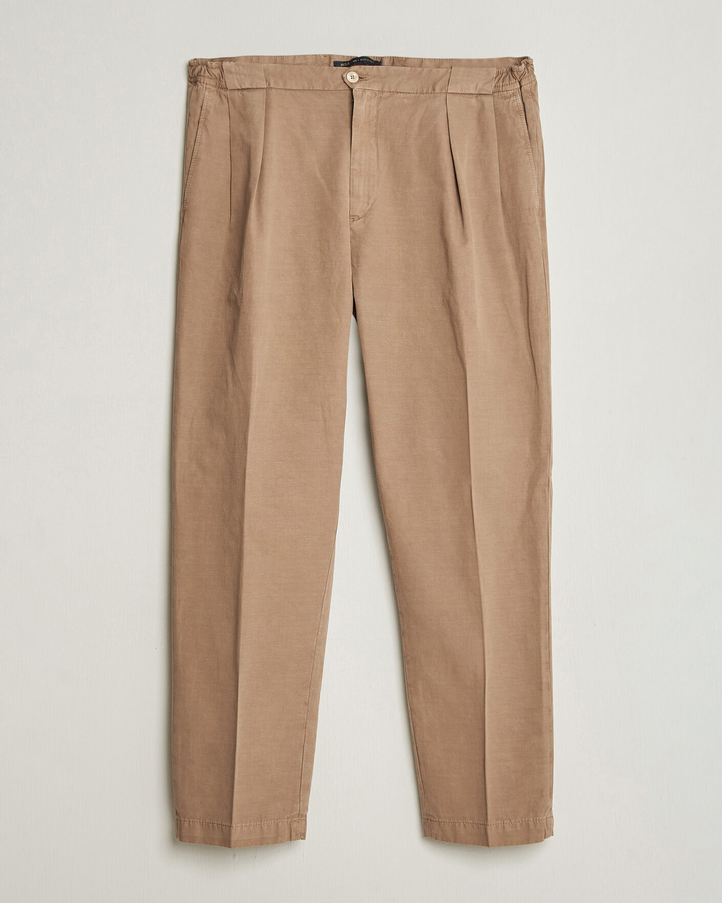 Uomini | Pantaloni | Briglia 1949 | Portobello Loose Fit Cotton/Linen Trousers Beige