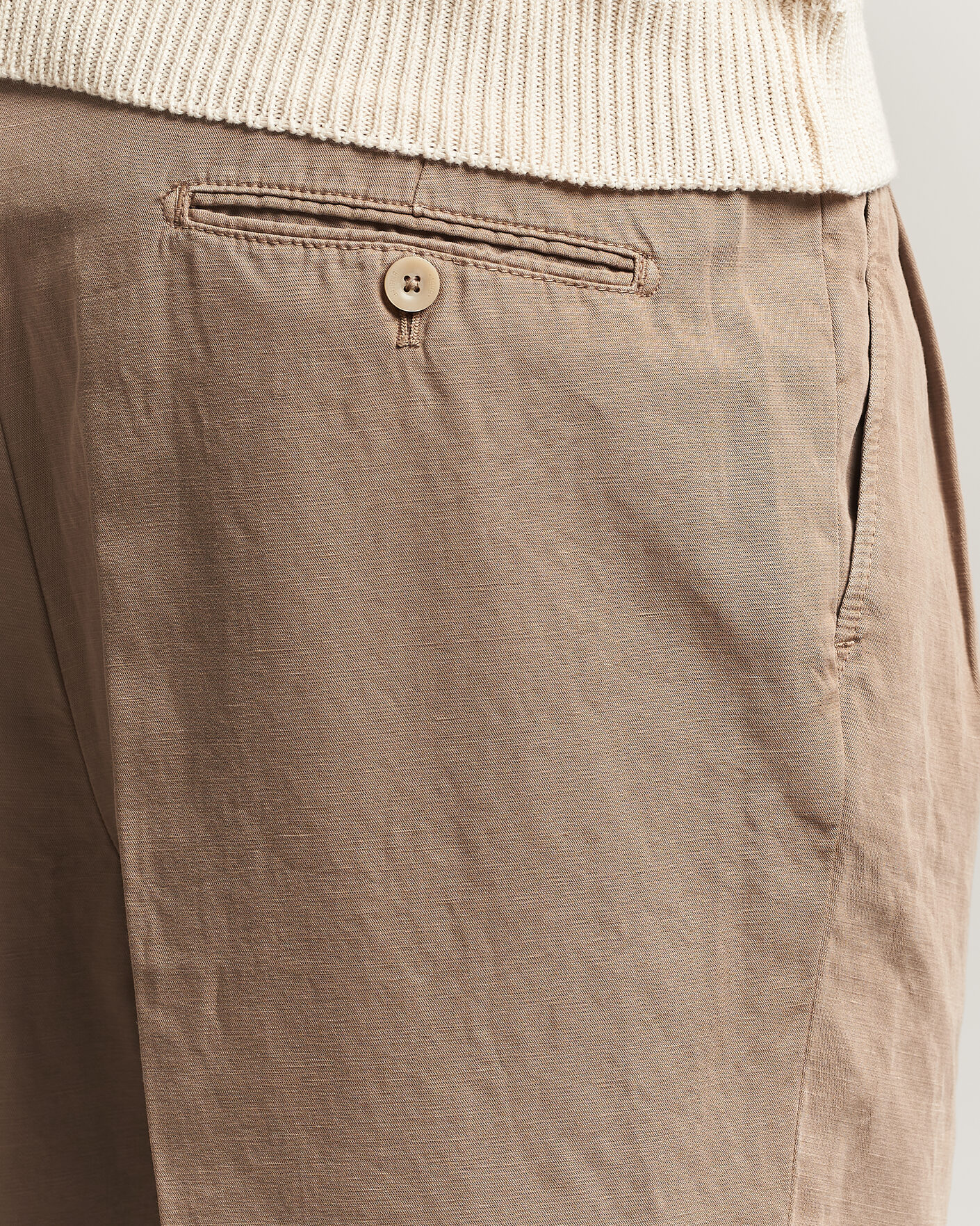 Uomini | Pantaloni | Briglia 1949 | Portobello Loose Fit Cotton/Linen Trousers Beige