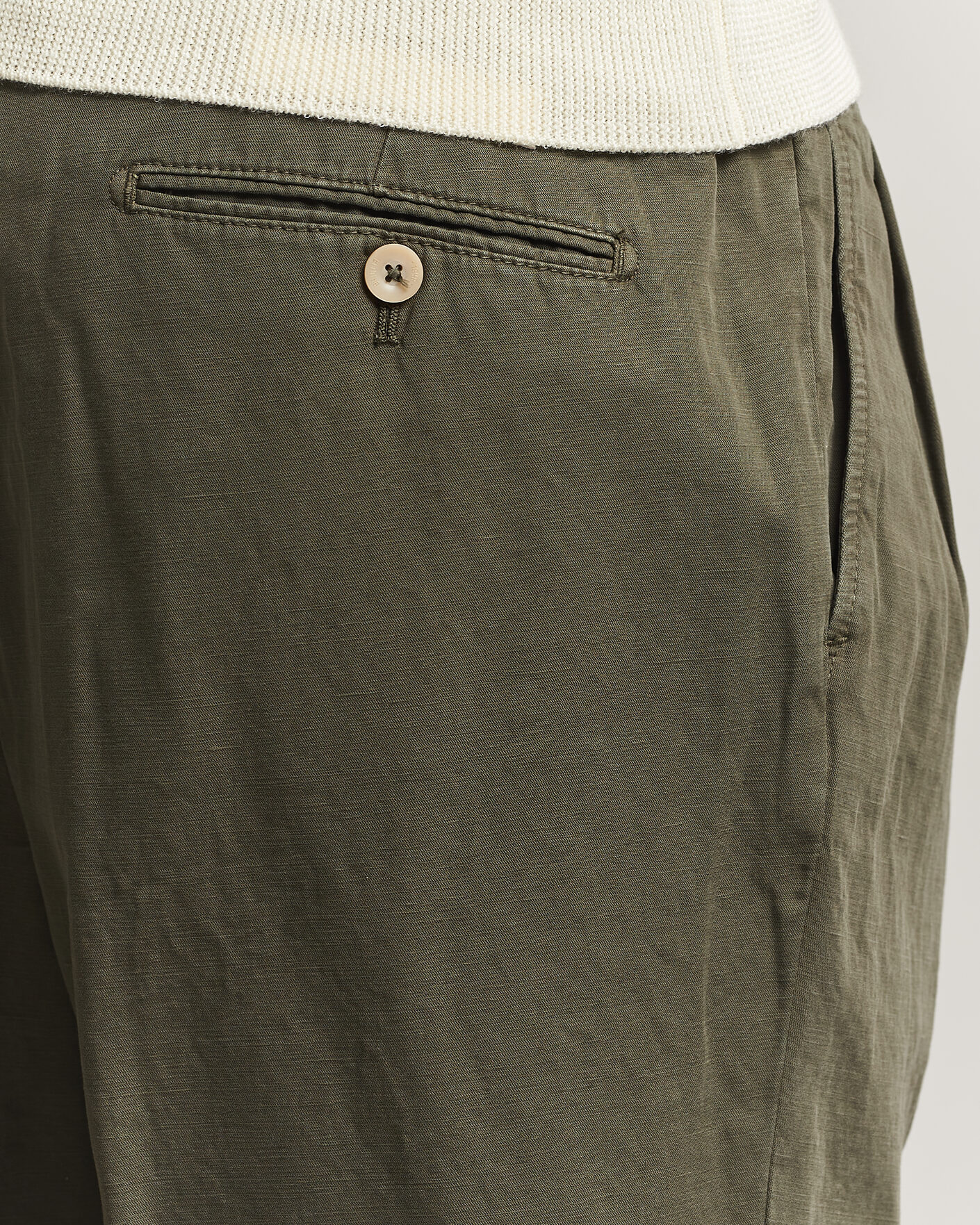 Uomini | Pantaloni | Briglia 1949 | Portobello Loose Fit Cotton/Linen Trousers Olive