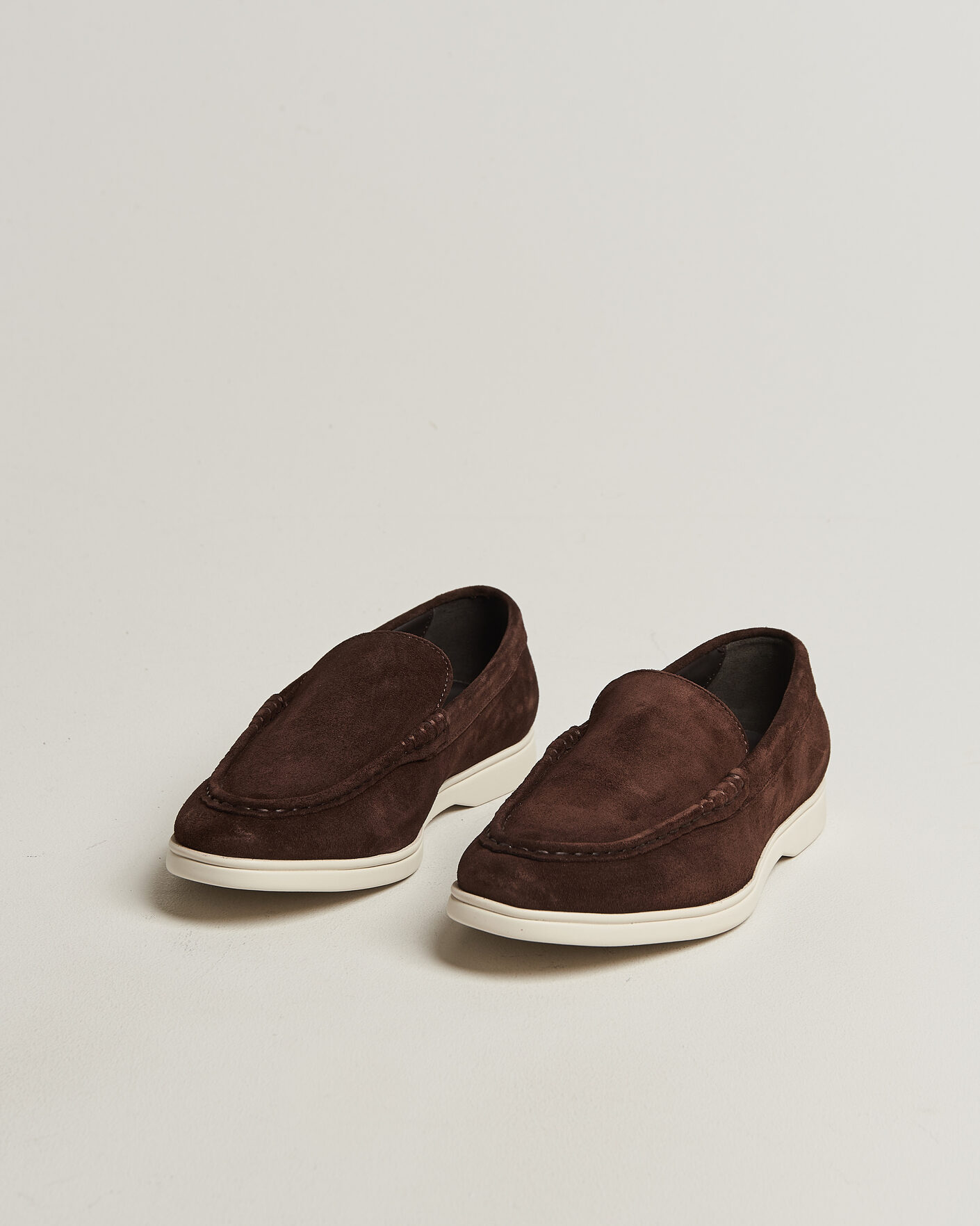 Uomini | Mocassini | Charles Tyrwhitt | Suede Slip On Loafers Chocolate Brown