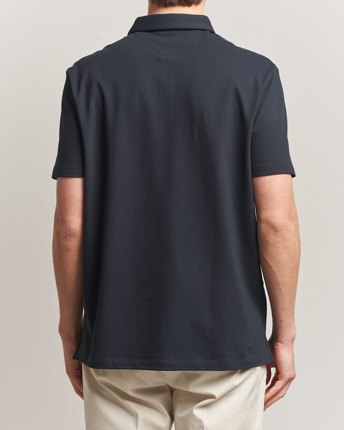Uomini | Polo | Charles Tyrwhitt | Smart Stretch Pique Polo Black