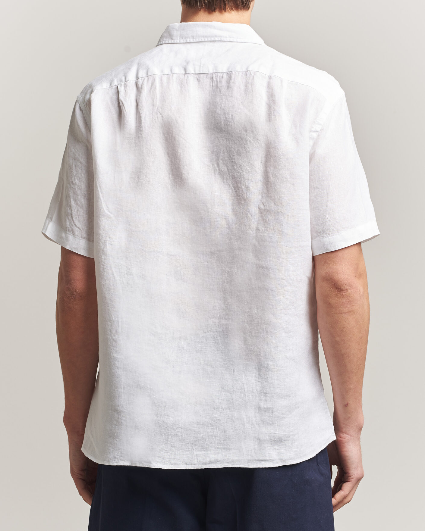 Uomini | Camicie | Charles Tyrwhitt | Pure Linen Short Sleeve Slim Fit Shirt White