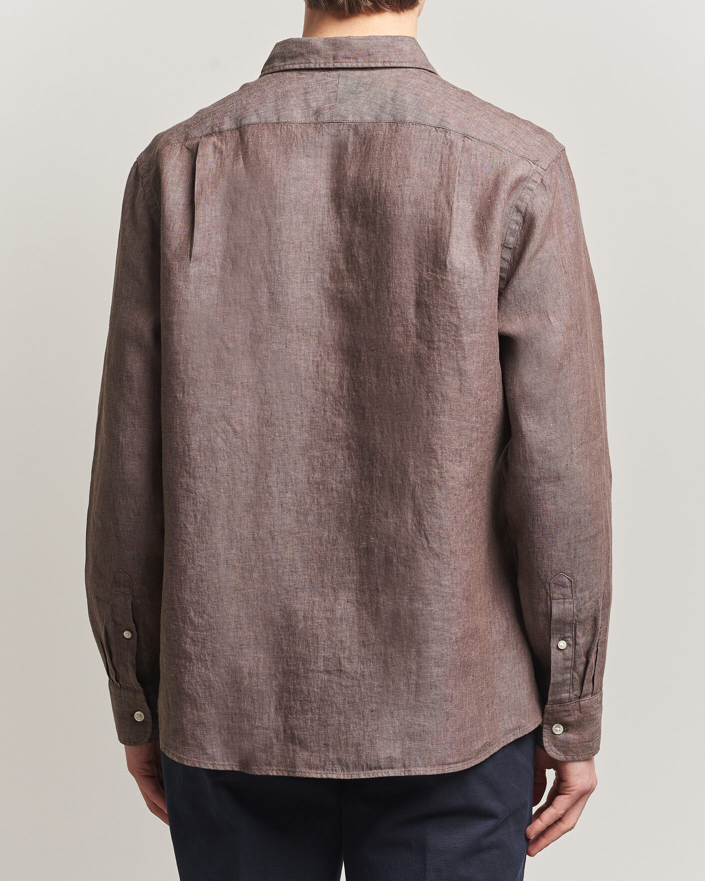 Uomini | Camicie | Charles Tyrwhitt | Pure Linen Slim Fit Shirt Mocha