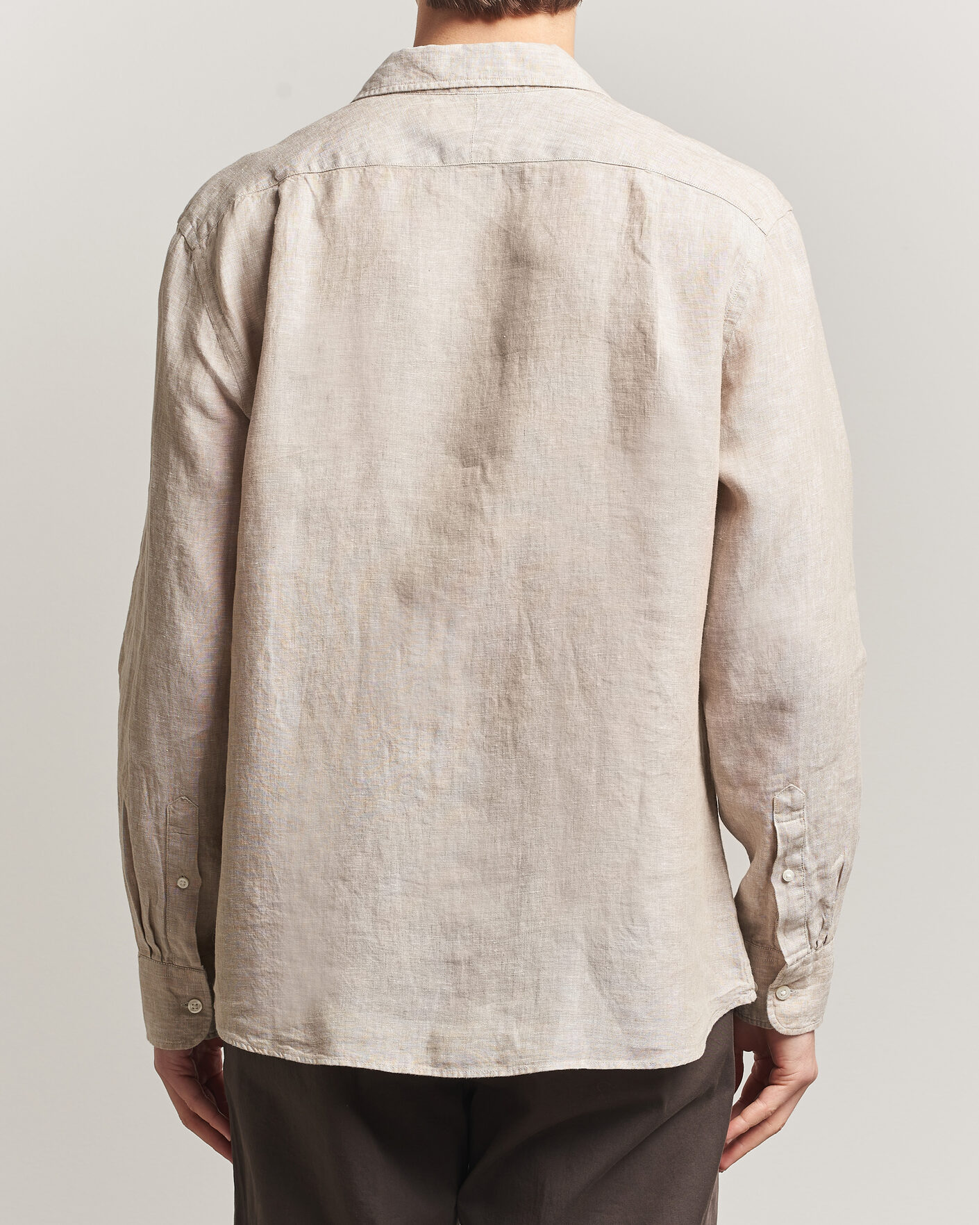 Uomini | Camicie | Charles Tyrwhitt | Pure Linen Slim Fit Shirt Oatmeal