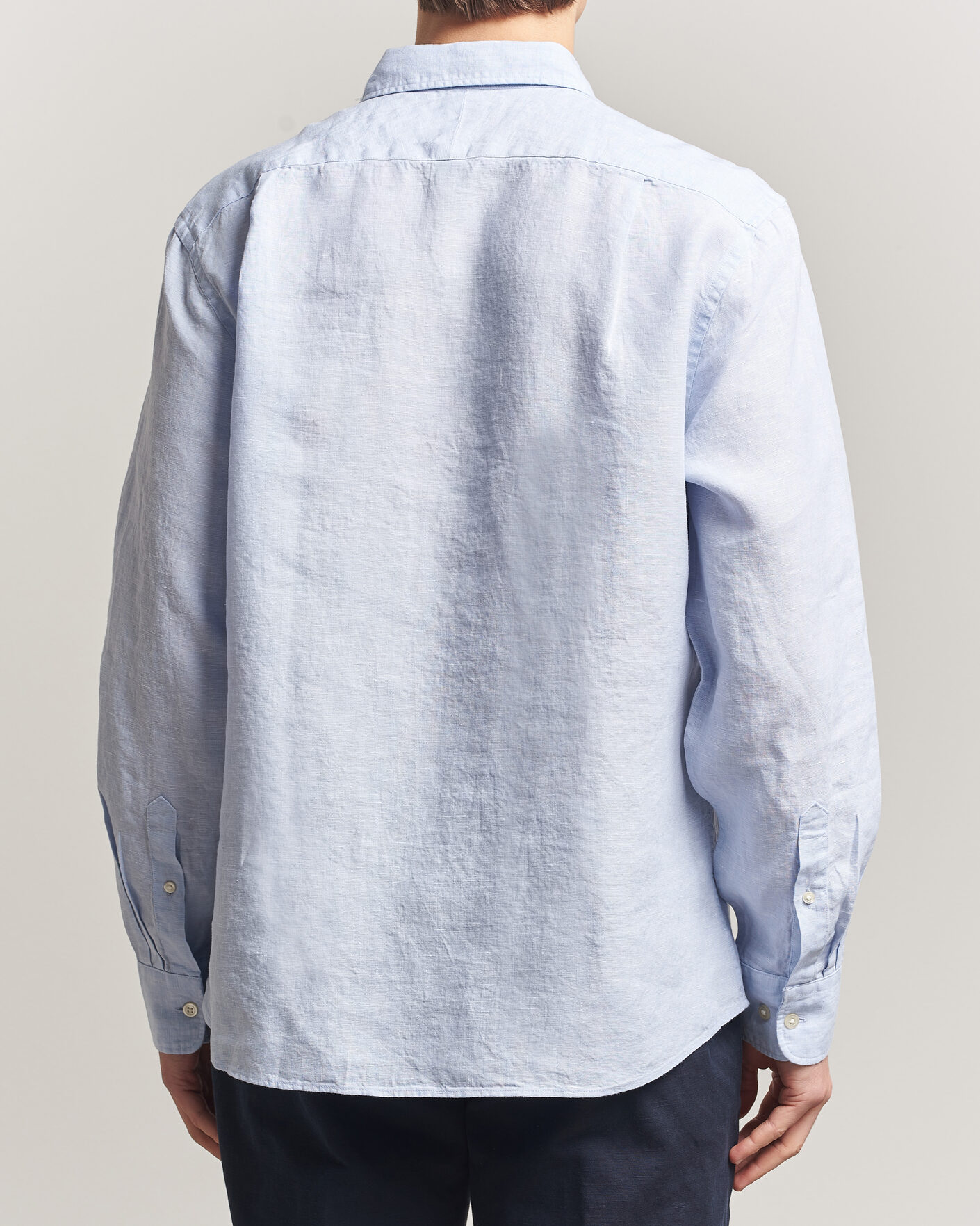 Uomini | Camicie | Charles Tyrwhitt | Pure Linen Slim Fit Shirt Sky Blue