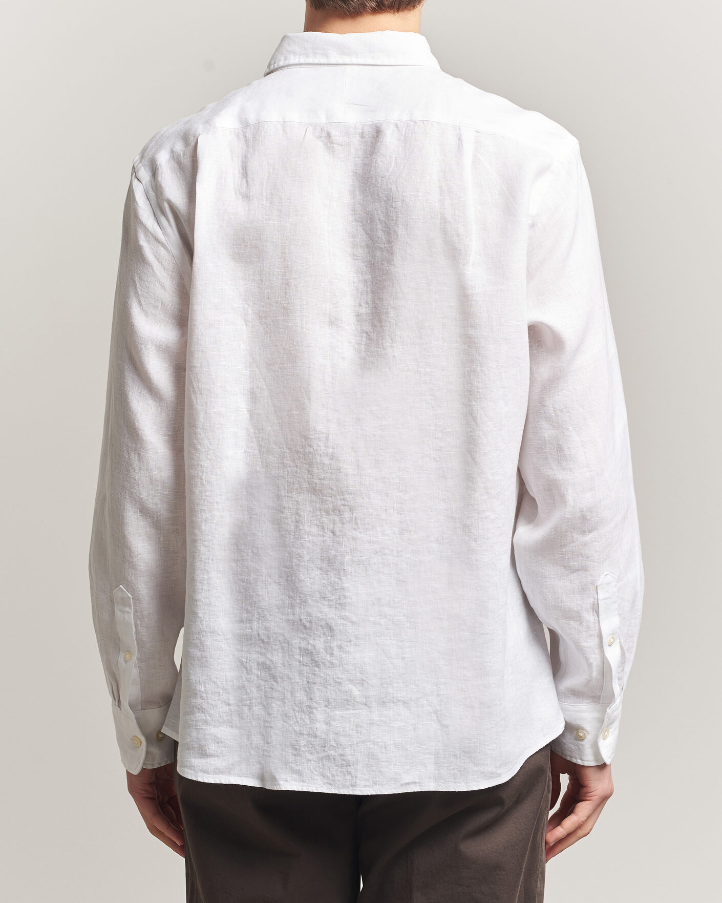 Uomini | Camicie | Charles Tyrwhitt | Pure Linen Slim Fit Shirt White