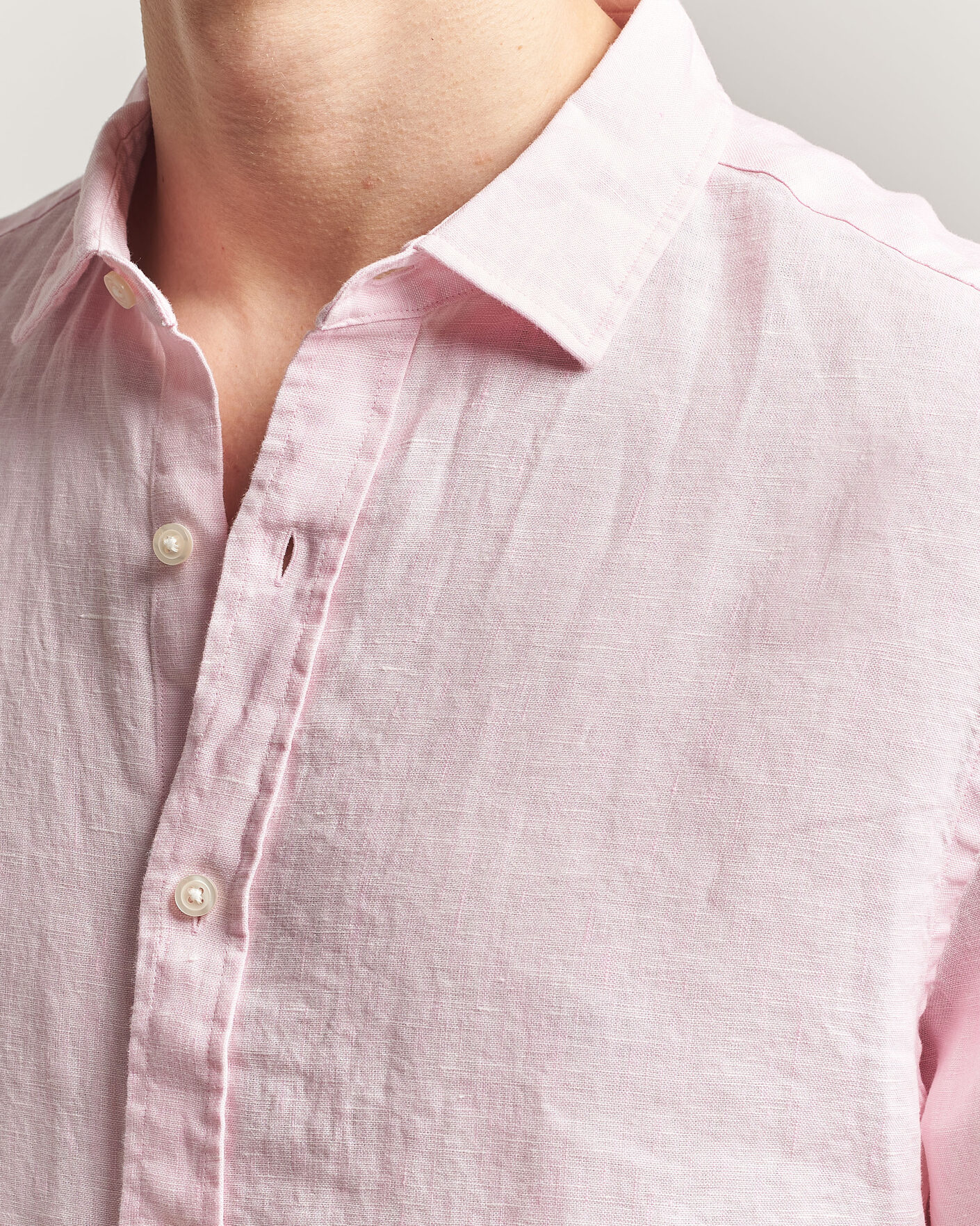 Uomini | Camicie | Charles Tyrwhitt | Pure Linen Slim Fit Shirt Pink