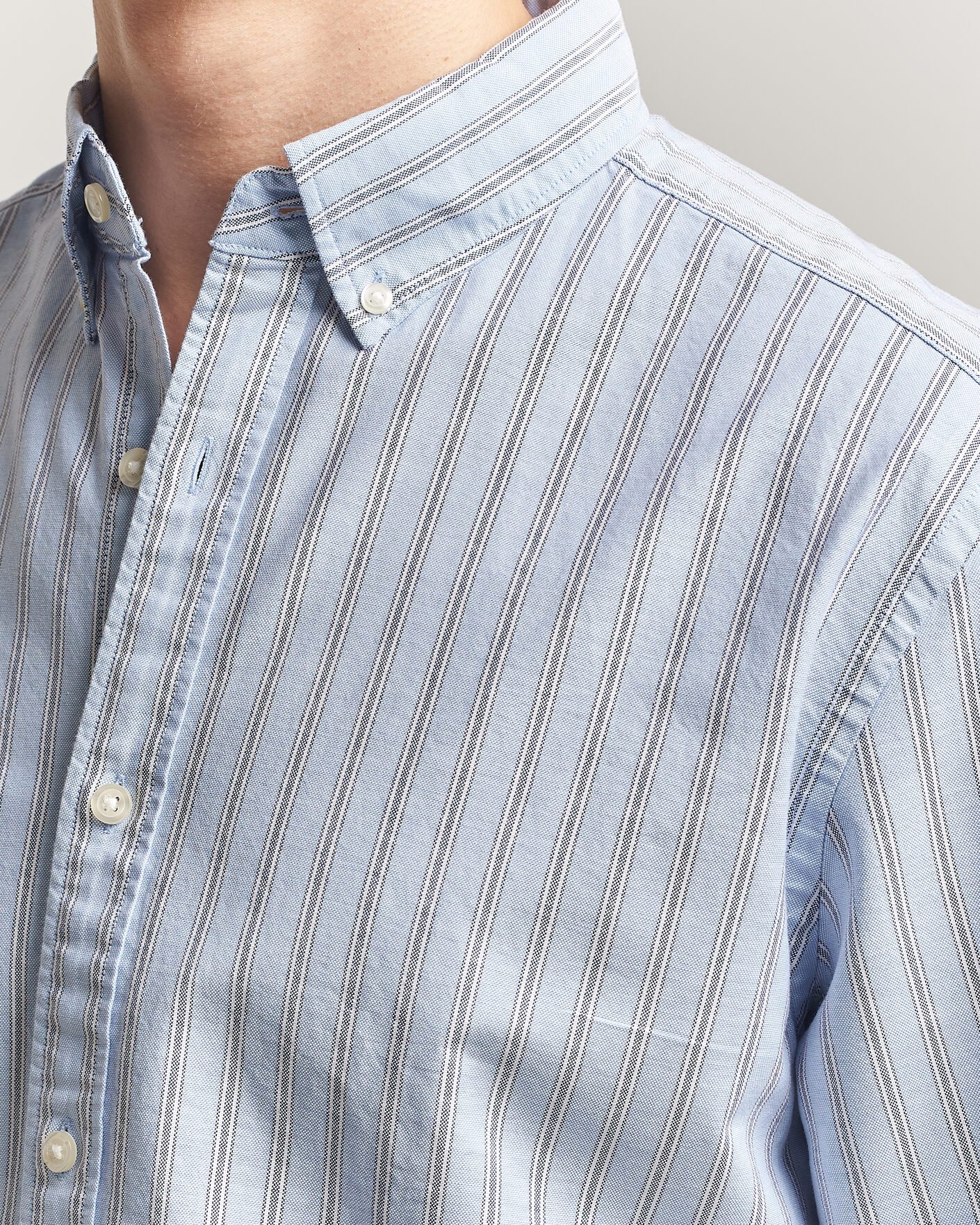 Uomini | Camicie | Charles Tyrwhitt | Button Down Stretch Oxford Shirt Blue