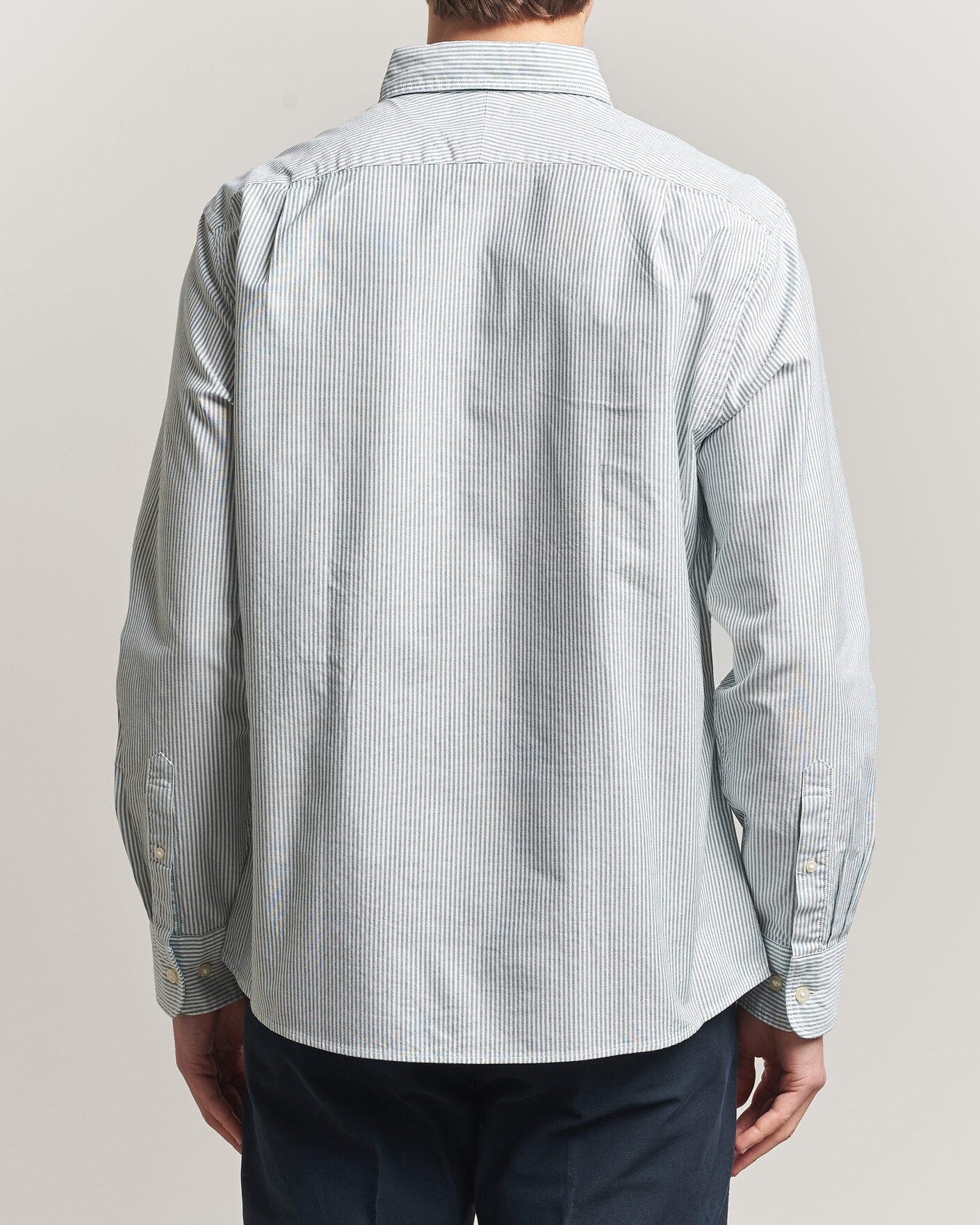 Uomini | Camicie | Charles Tyrwhitt | Button Down Stretch Oxford Shirt Green/White