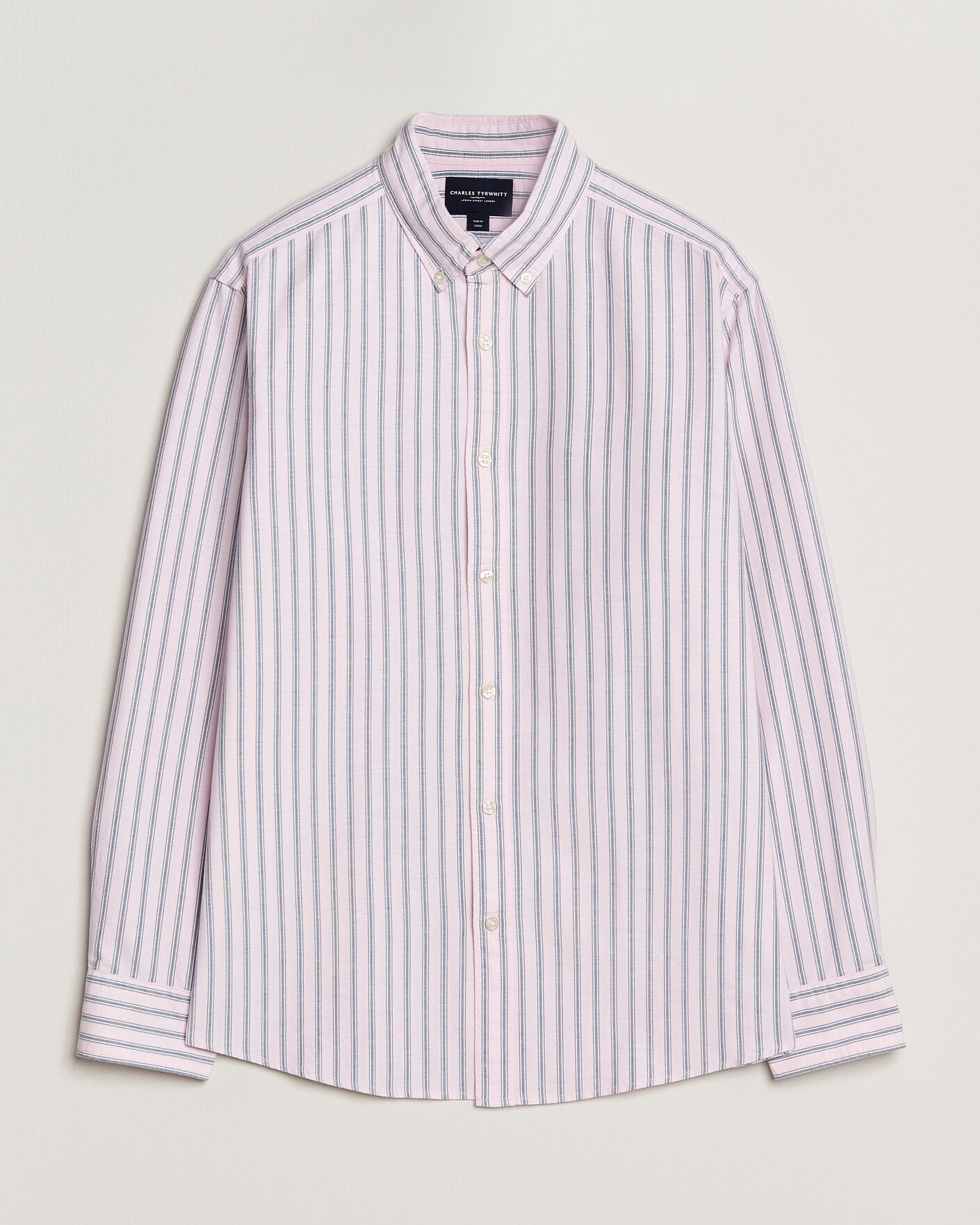 Uomini | Camicie | Charles Tyrwhitt | Button Down Stretch Oxford Shirt Light Pink