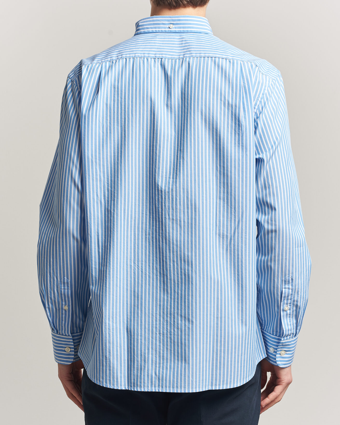 Uomini | Camicie | Charles Tyrwhitt | Button Down Stretch Poplin Shirt Ocean Blue