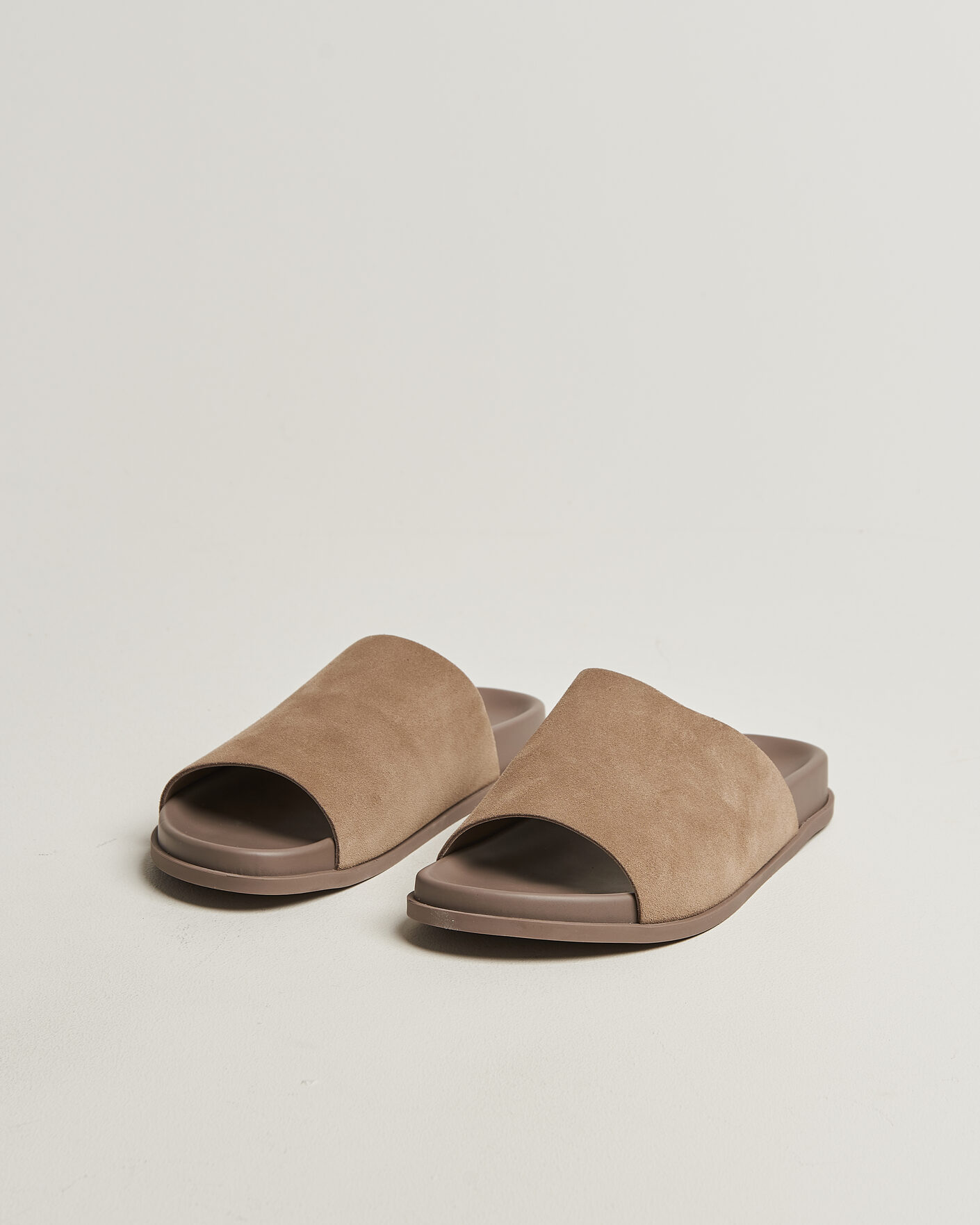 Uomini | Sandali & Diapositive | Thera's | Classic Slide Sandals Stone Suede