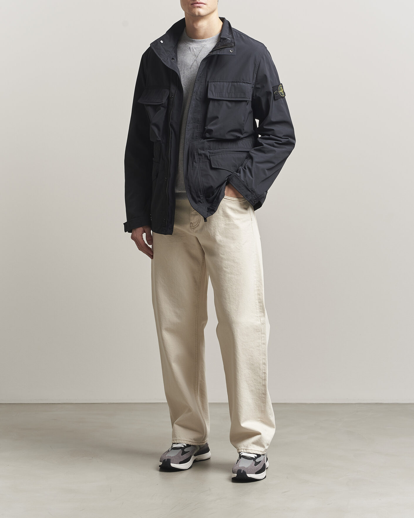 Uomini | Giacche | Stone Island | Micro Twill Field Jacket Black