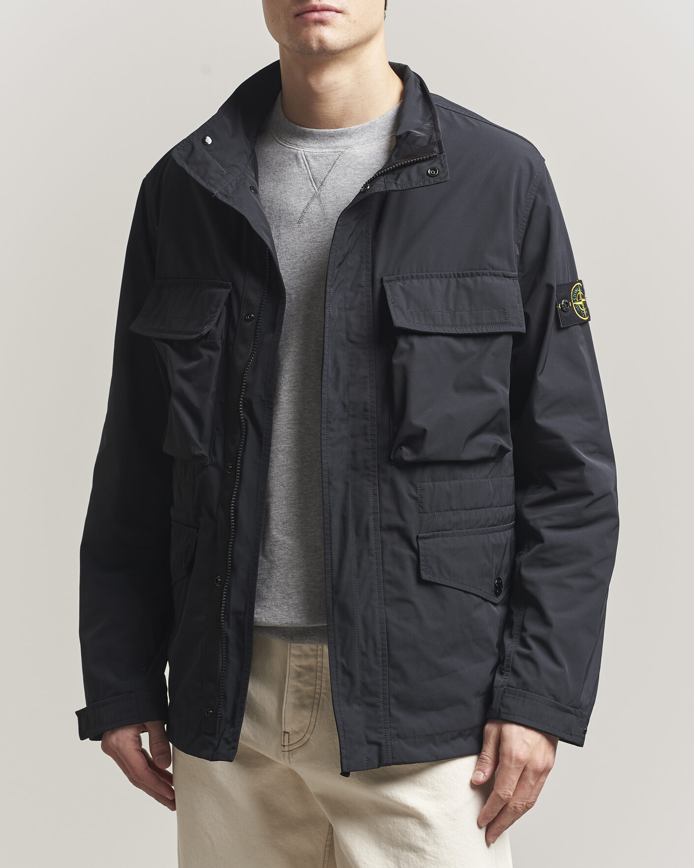 Uomini | Giacche | Stone Island | Micro Twill Field Jacket Black
