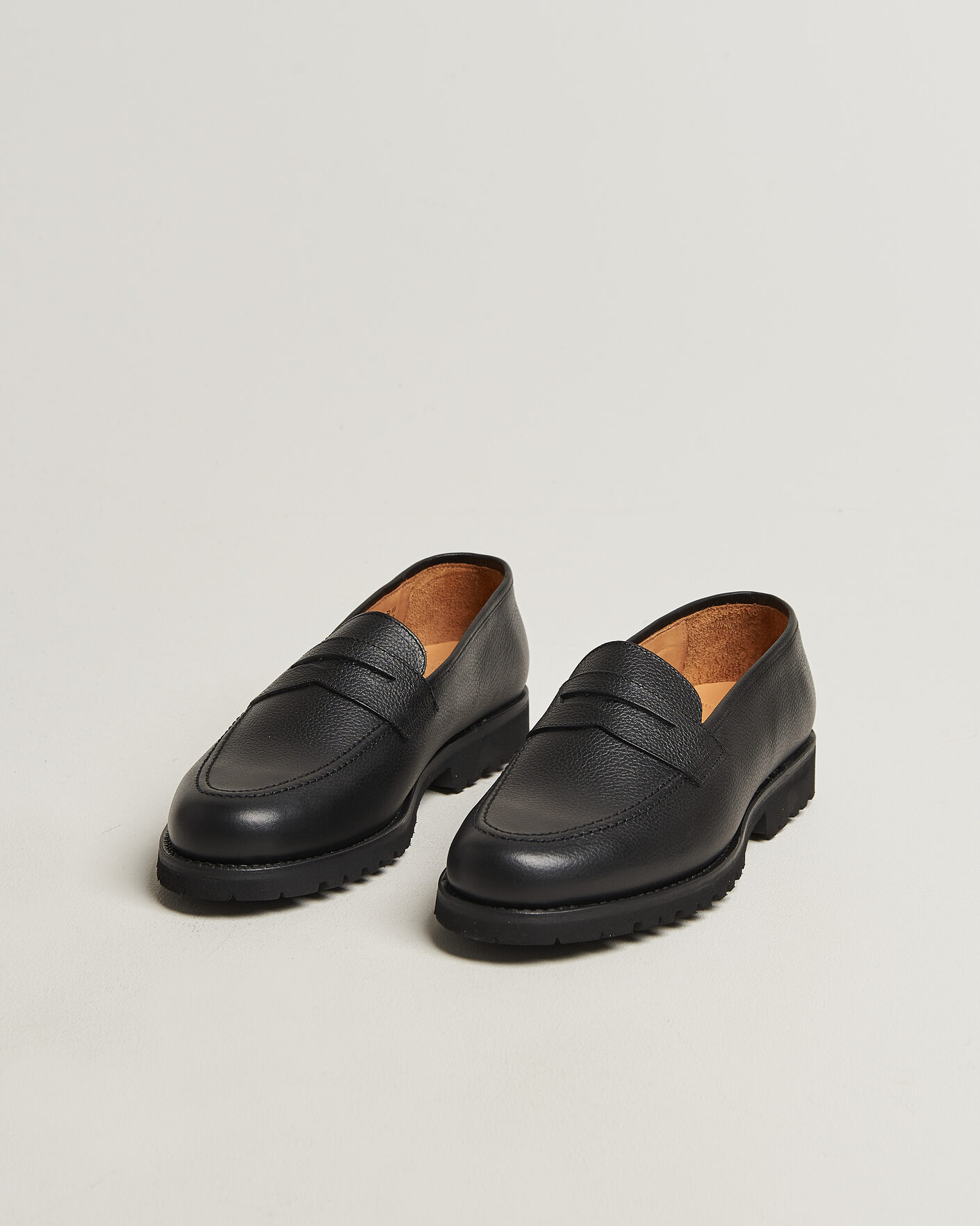 Uomini | Mocassini | Myrqvist for Care of Carl | Myrqvist Stenhammar II Vibram Loafer Black Grained Calf