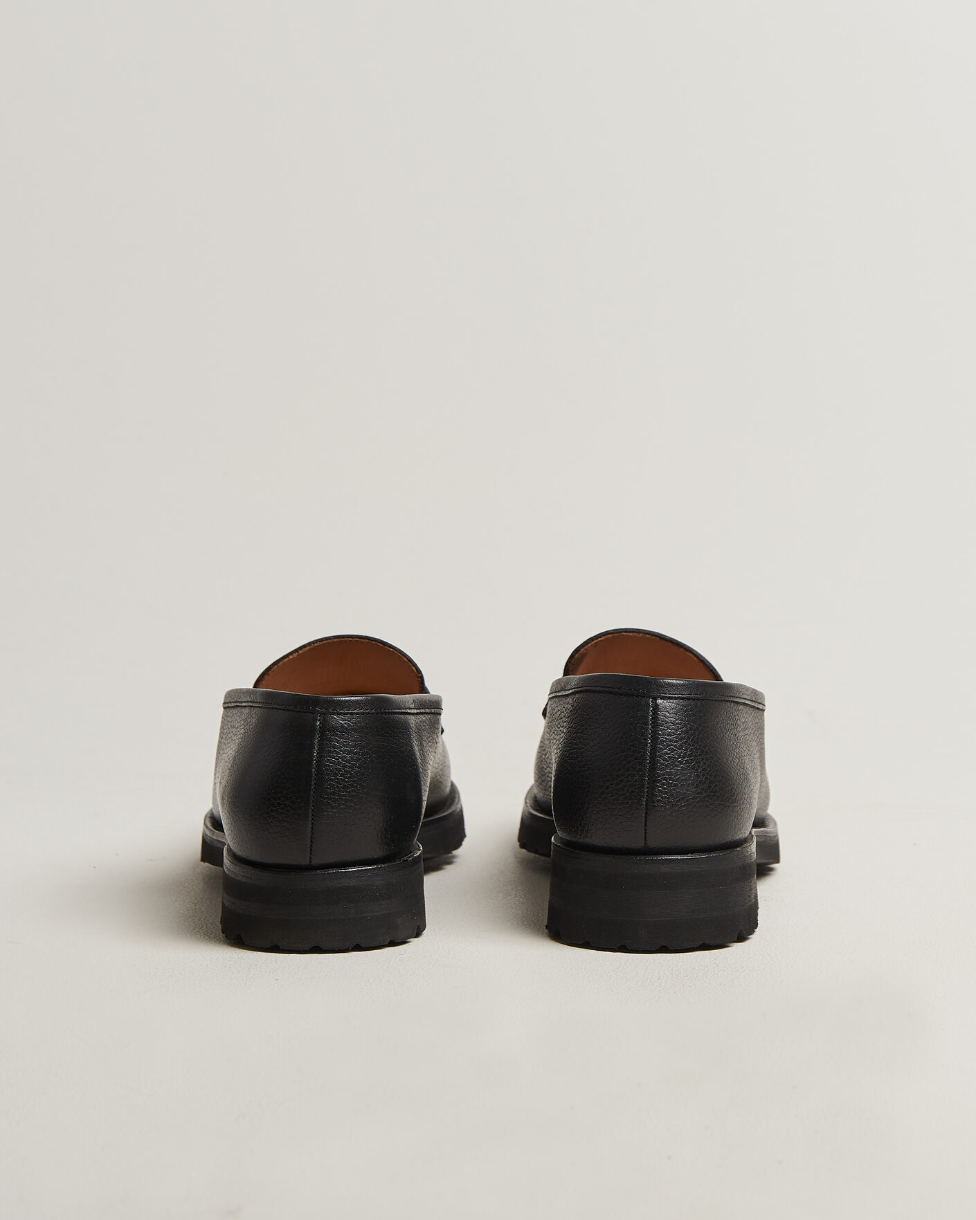 Uomini | Mocassini | Myrqvist for Care of Carl | Myrqvist Stenhammar II Vibram Loafer Black Grained Calf