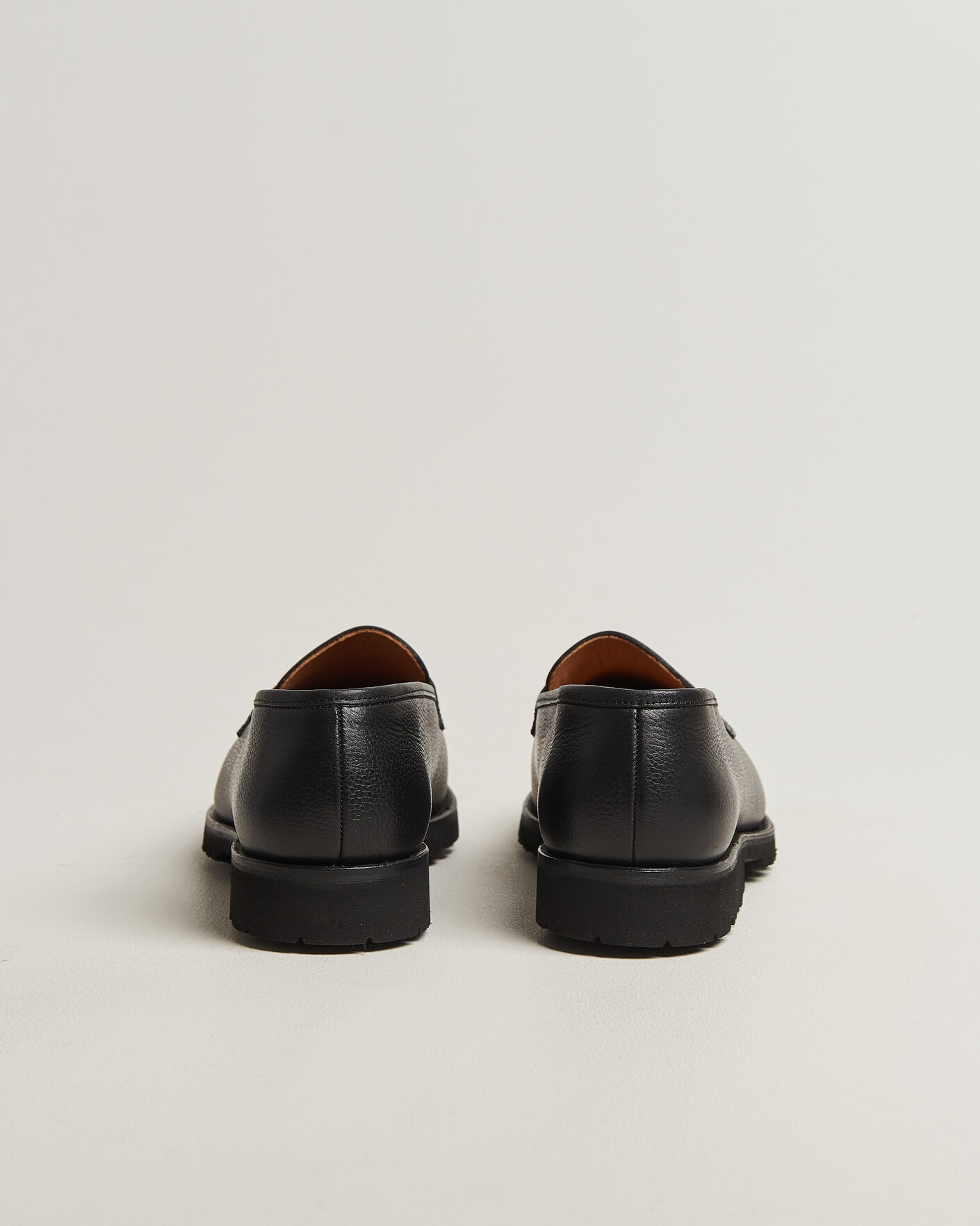 Uomini | Mocassini | Myrqvist | Stenhammar II Vibram Loafer Black Grained Calf