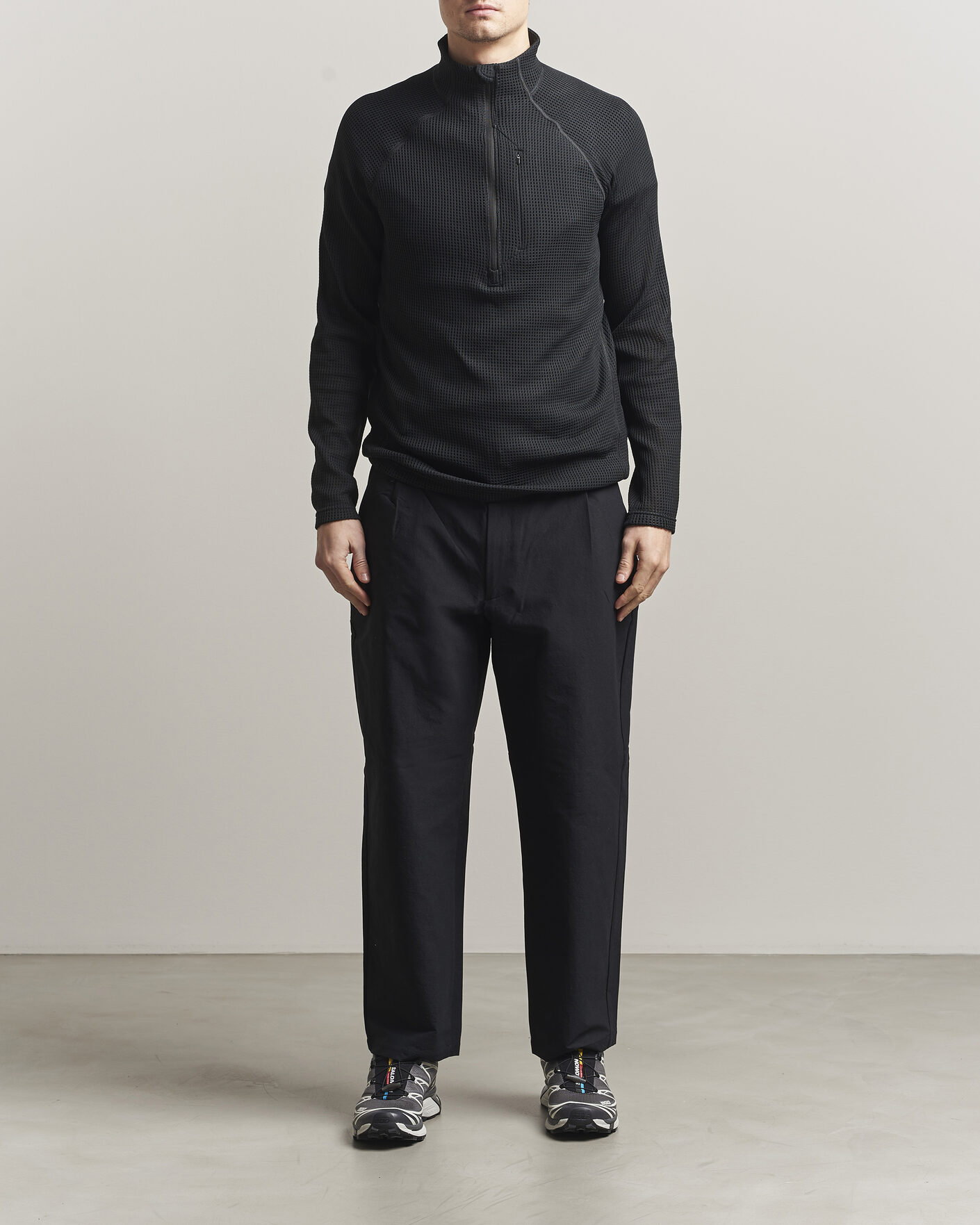 Uomini | Maglieria | Houdini | Pace Flow Half Zip True Black