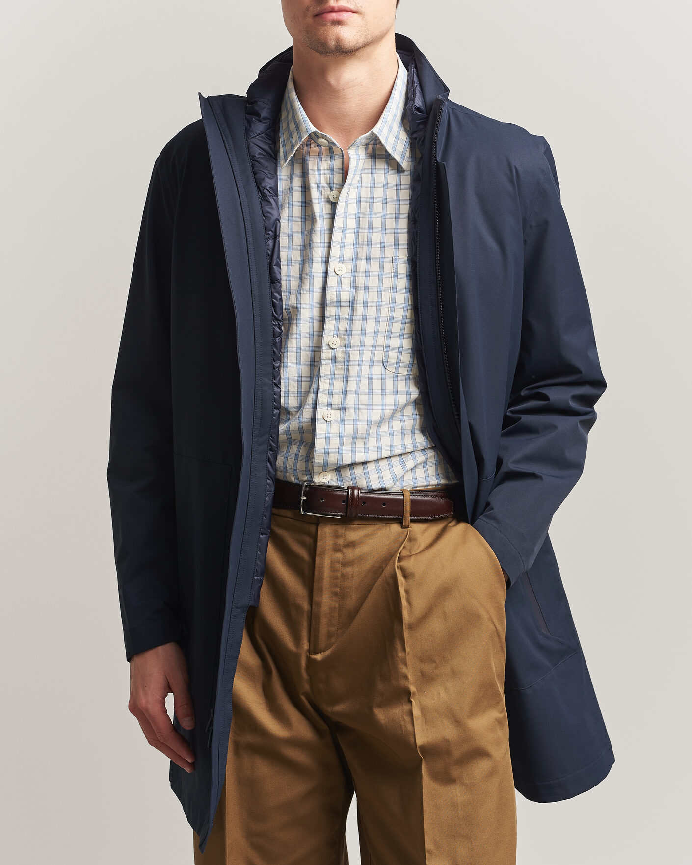Uomini | Giacche | Woolrich | Two Layer 2 in 1 Carcoat Melton Blue