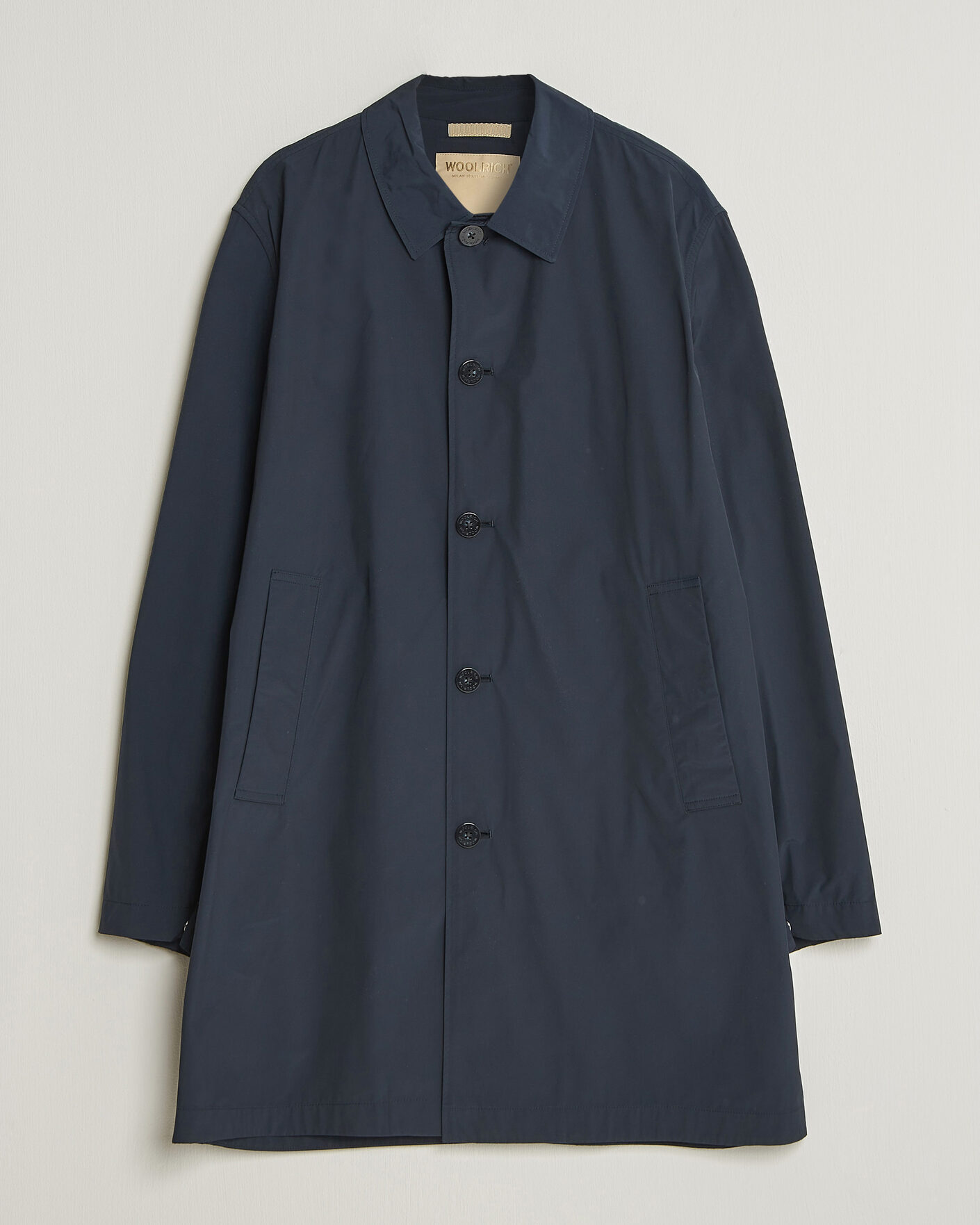Uomini | Giacche | Woolrich | Urban Nylon Water Repelent Carcoat Melton Blue